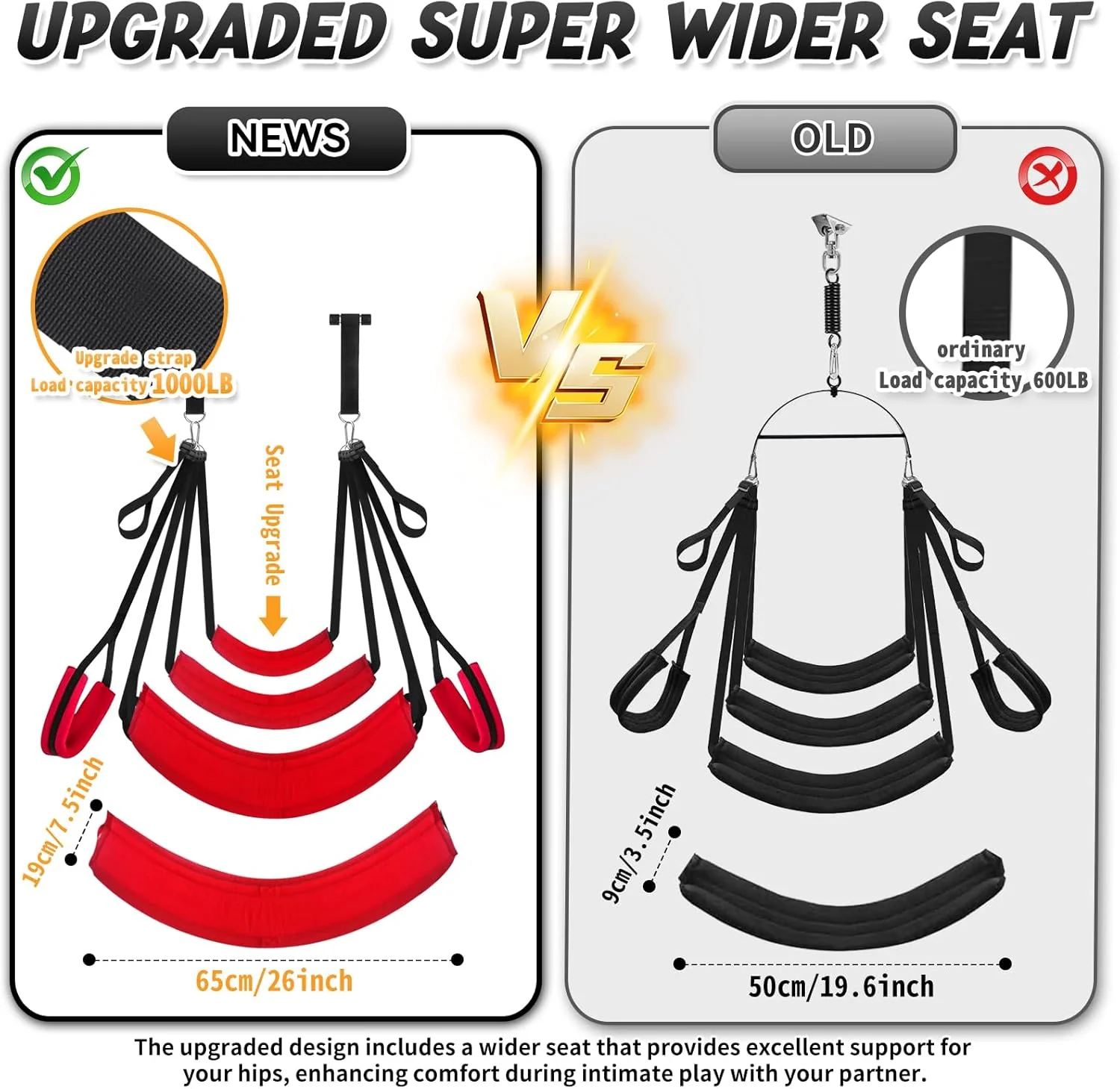 ScarletComfort Door Sex Swing Adjustable Cushioned - Image 5