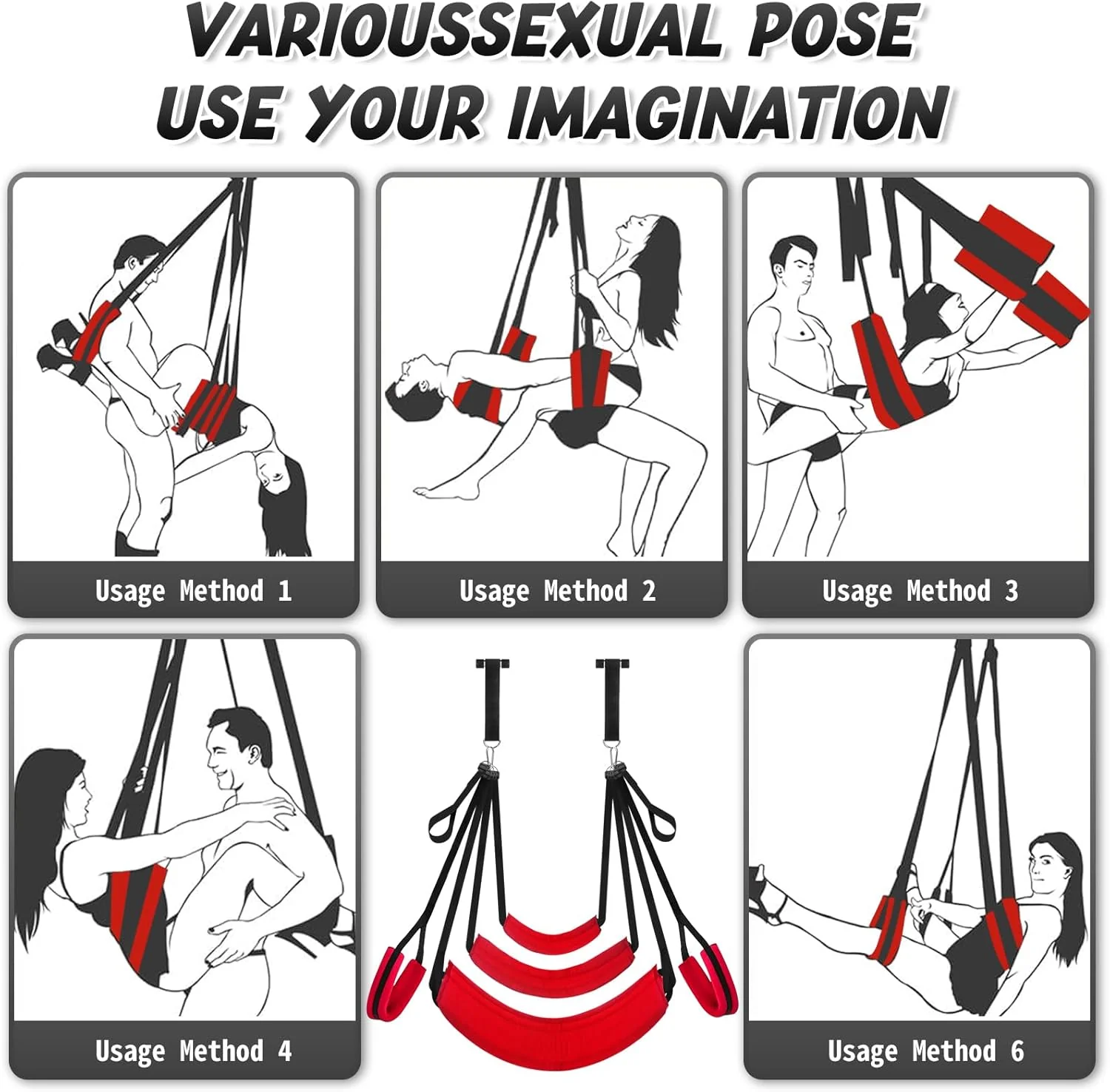 ScarletComfort Door Sex Swing Adjustable Cushioned - Image 7