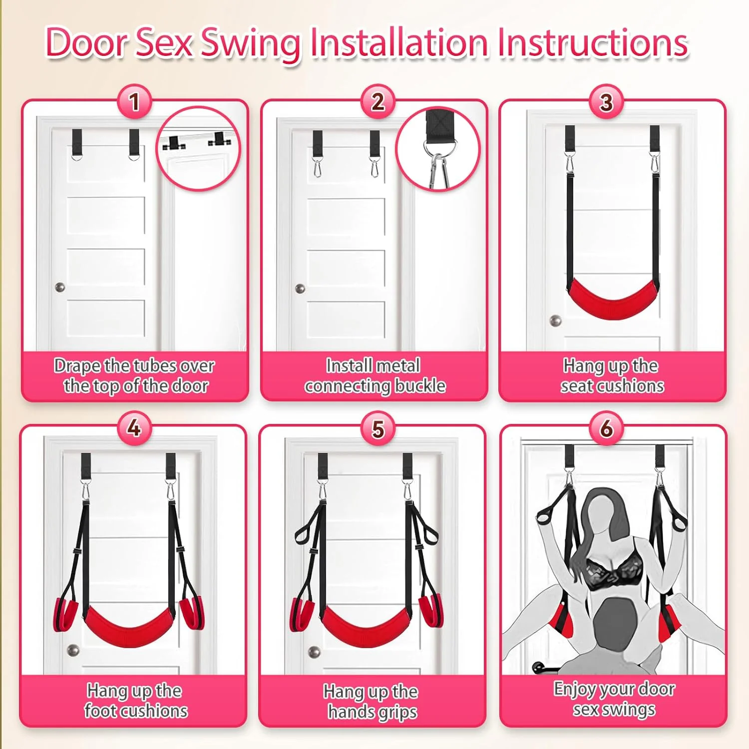 ShadowLift Adjustable BDSM Door Swing for Couples - Image 4