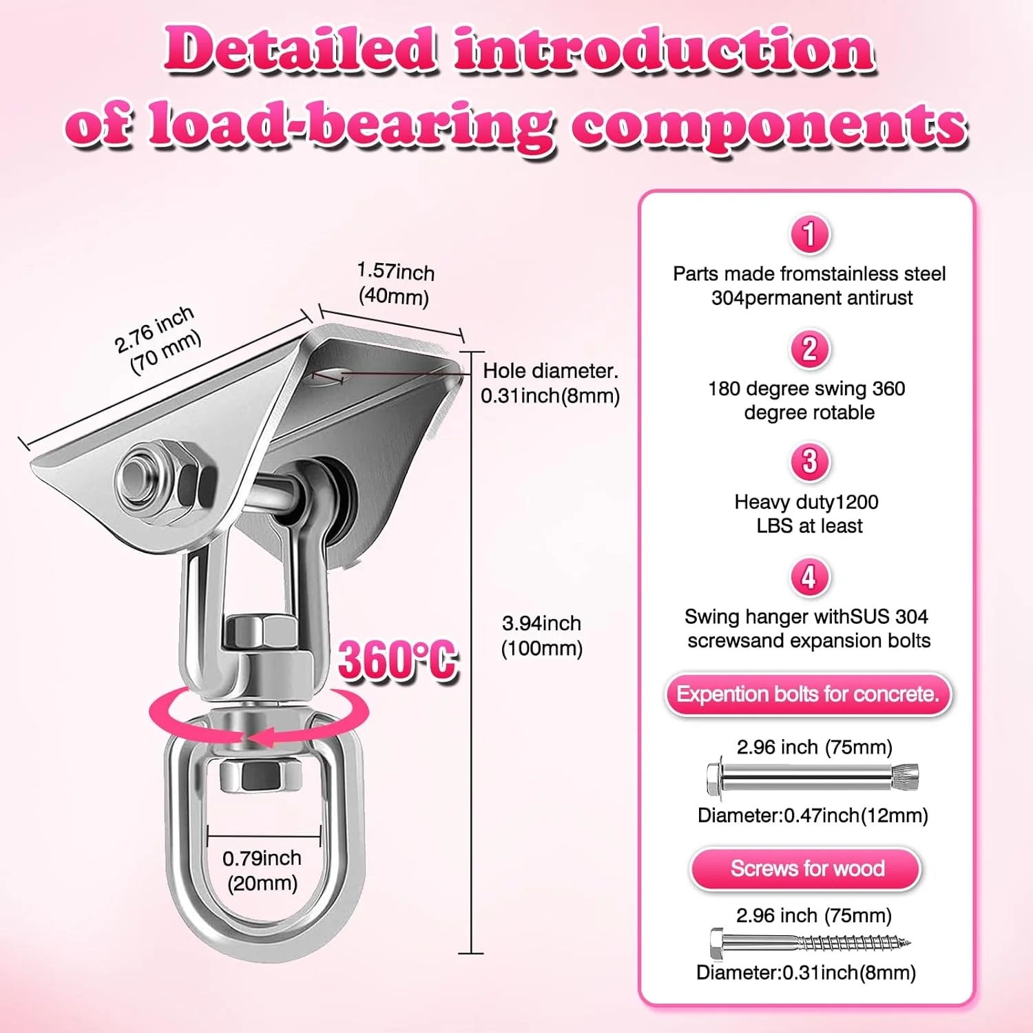 AveriX 360° Sex Swing with Padded Support - Image 3