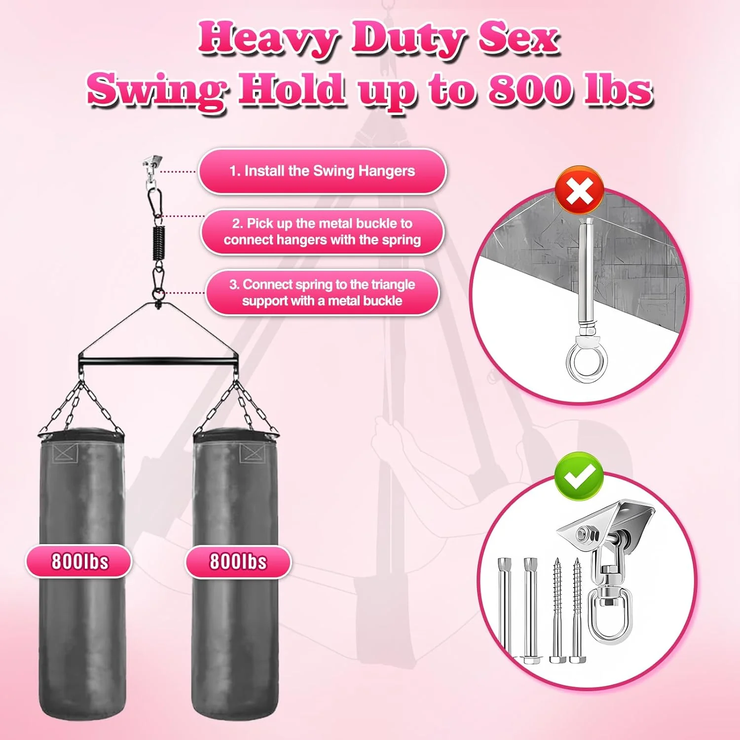 AveriX 360° Sex Swing with Padded Support - Image 7