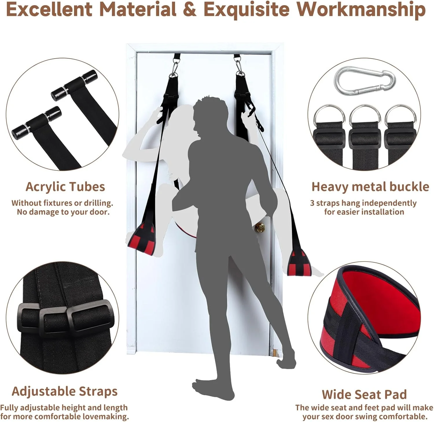 Velaryn Door Sex Swing with Seat & Restraints - Image 2