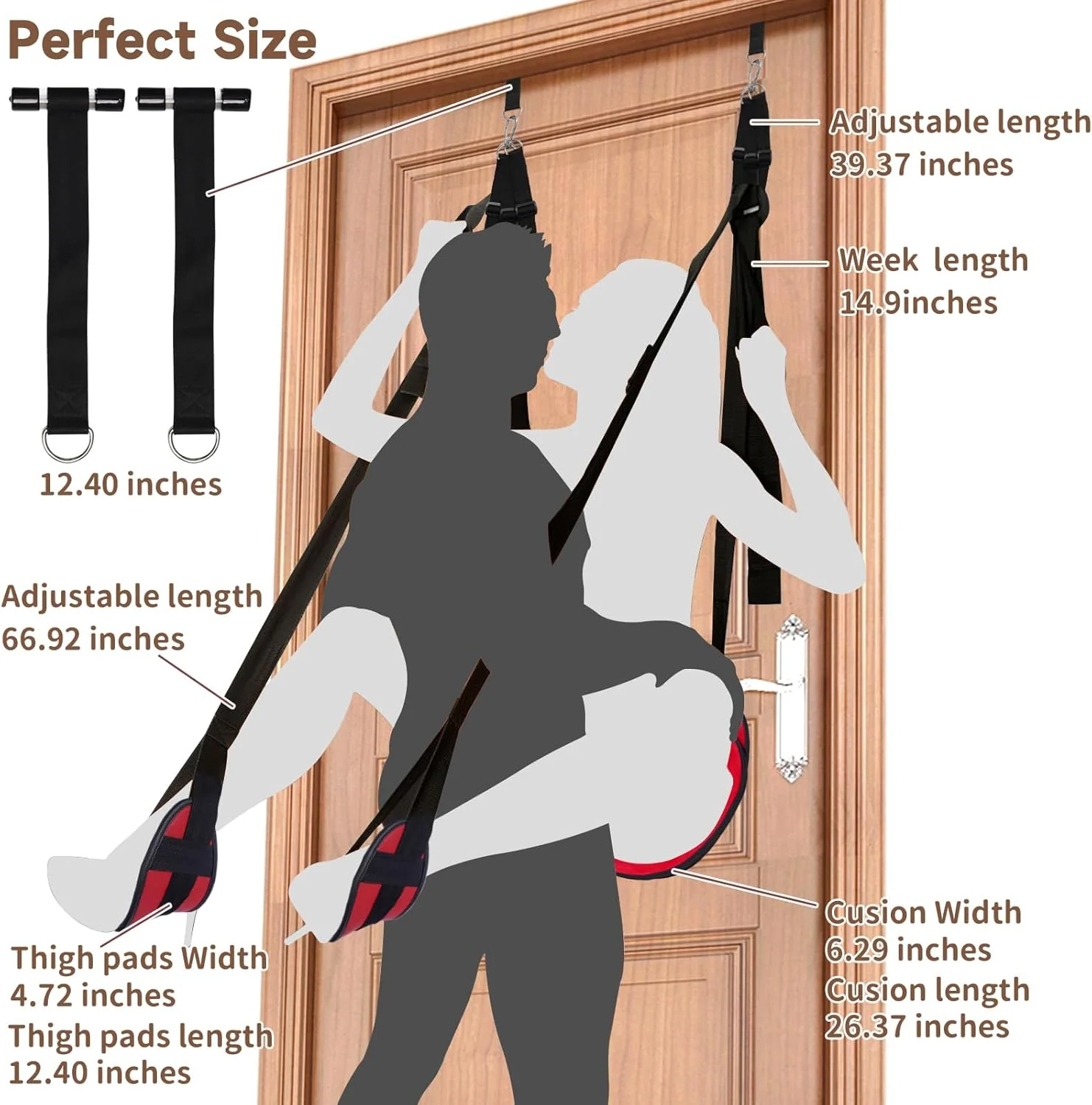 Velaryn Door Sex Swing with Seat & Restraints - Image 5