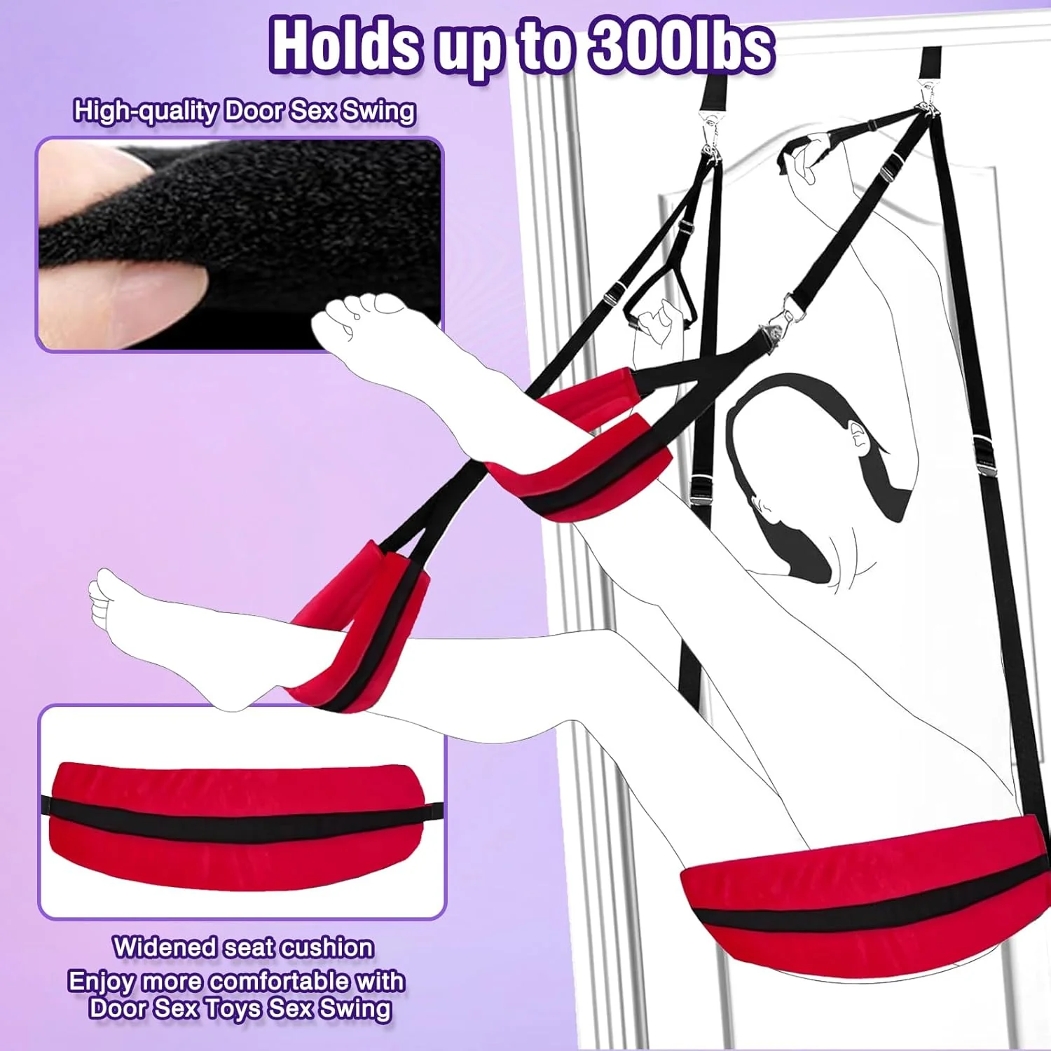 BondaraX BDSM Door Sex Swing Restraint Kit 300lb - Image 4