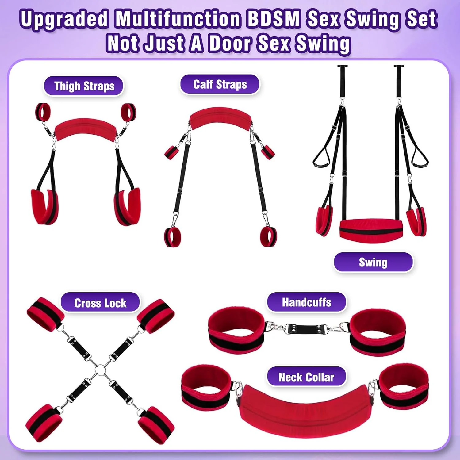 BondaraX BDSM Door Sex Swing Restraint Kit 300lb - Image 6