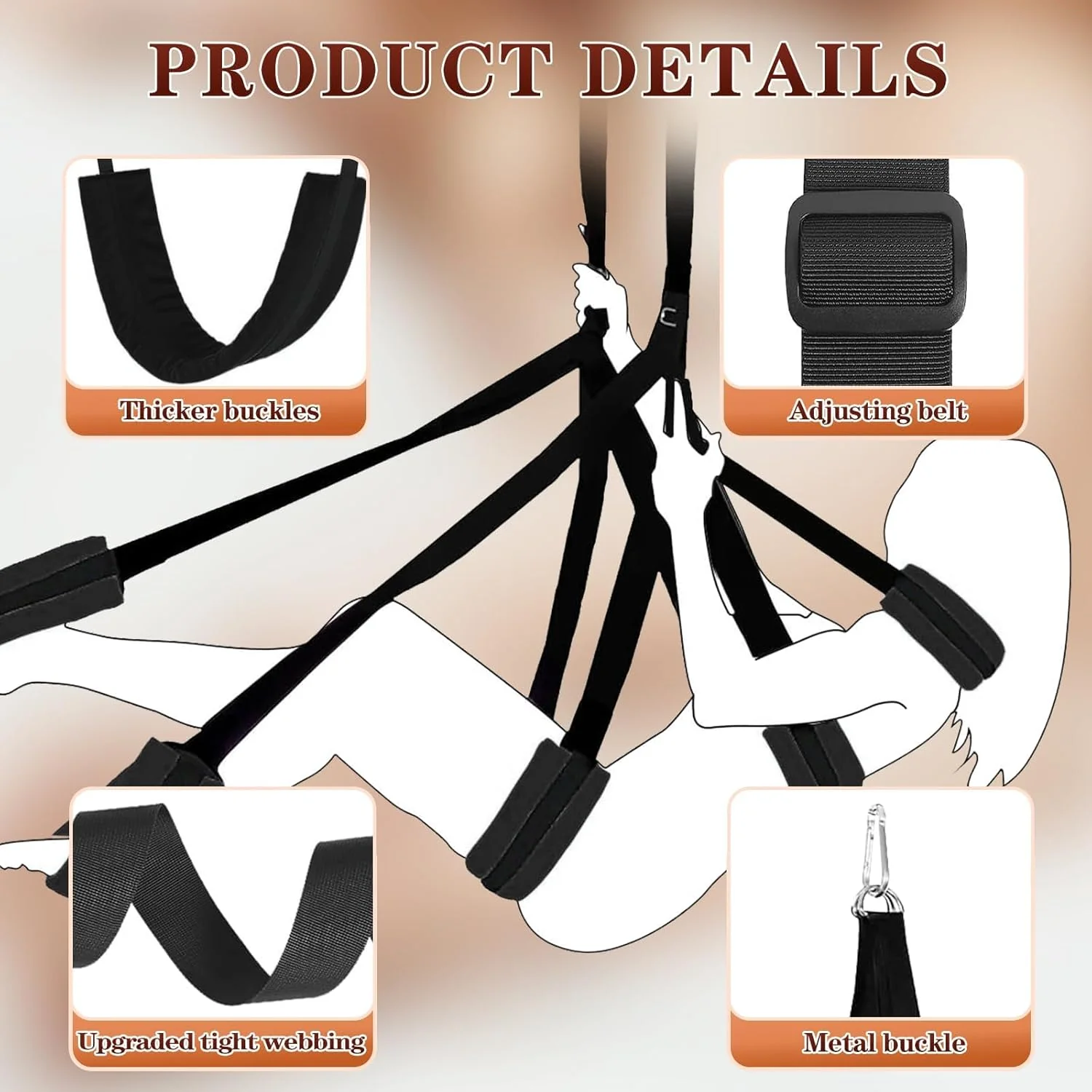 VelmoraX Ceiling & Door Sex Swing Adjustable - Image 4