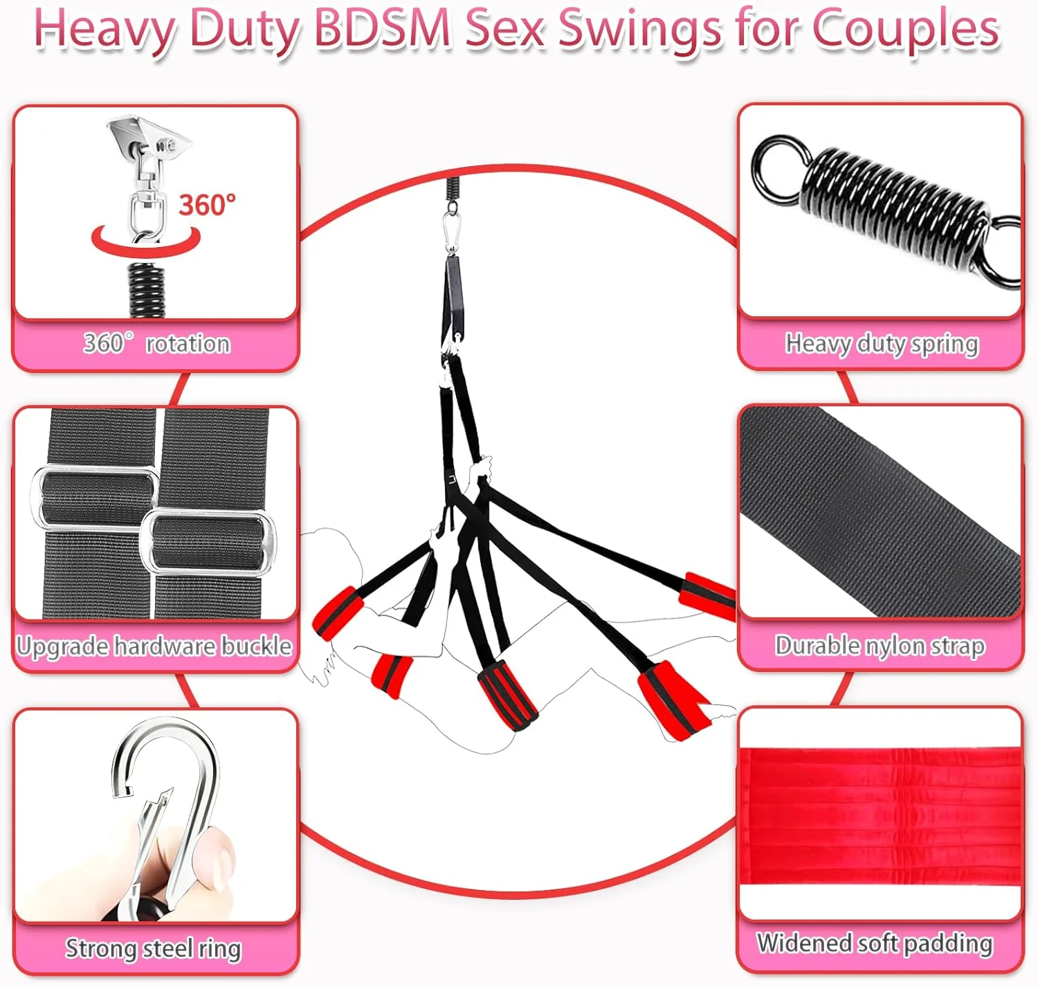 AeroSpin 360° Adjustable Premium Sex Swing - Image 4