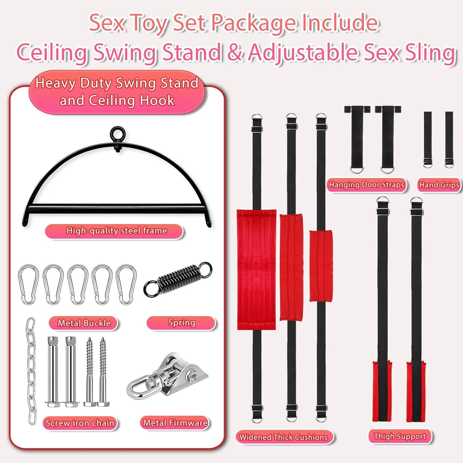 AeroSpin 360° Adjustable Premium Sex Swing - Image 8