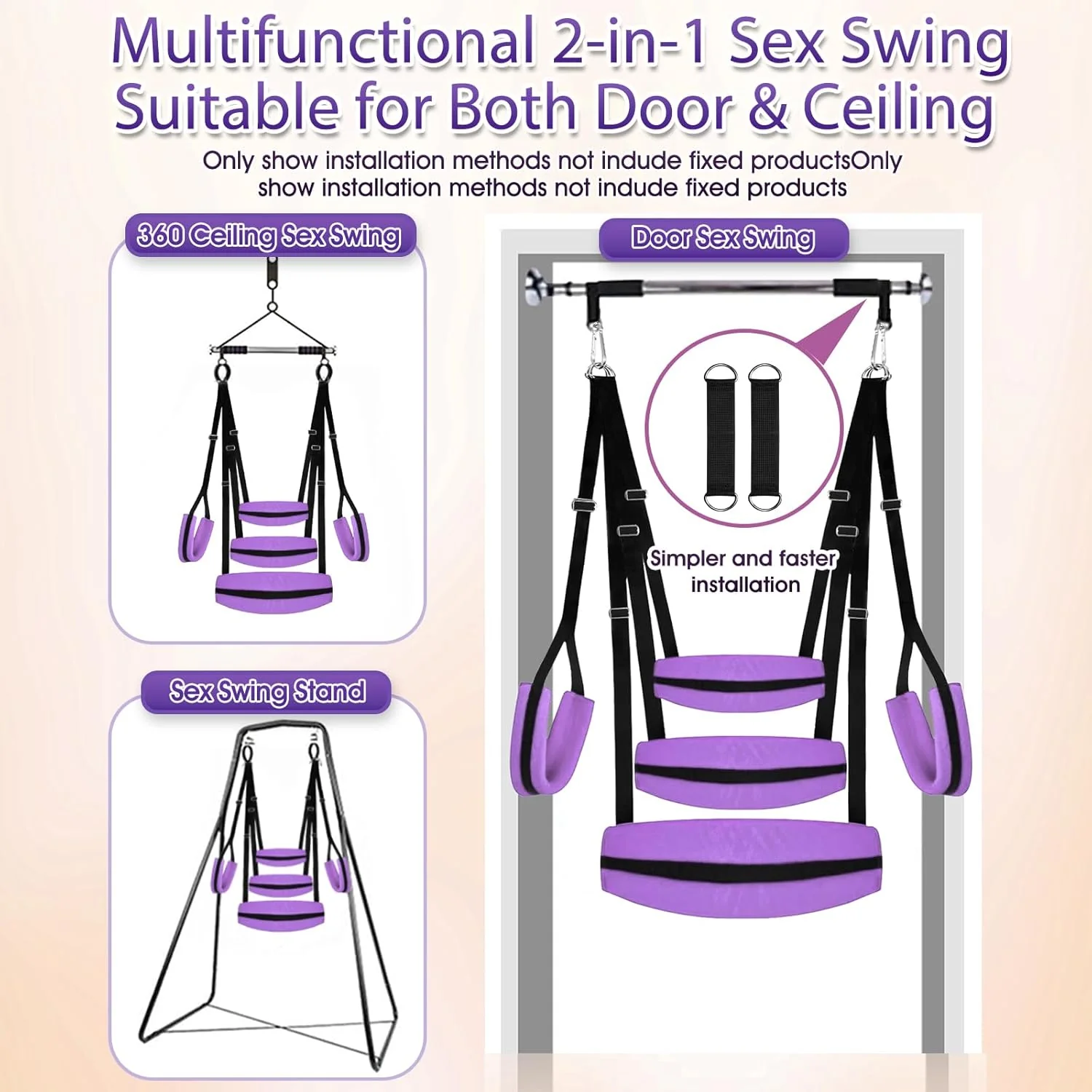 ComfortLift Adjustable Door Sex Swing 400lb - Image 2