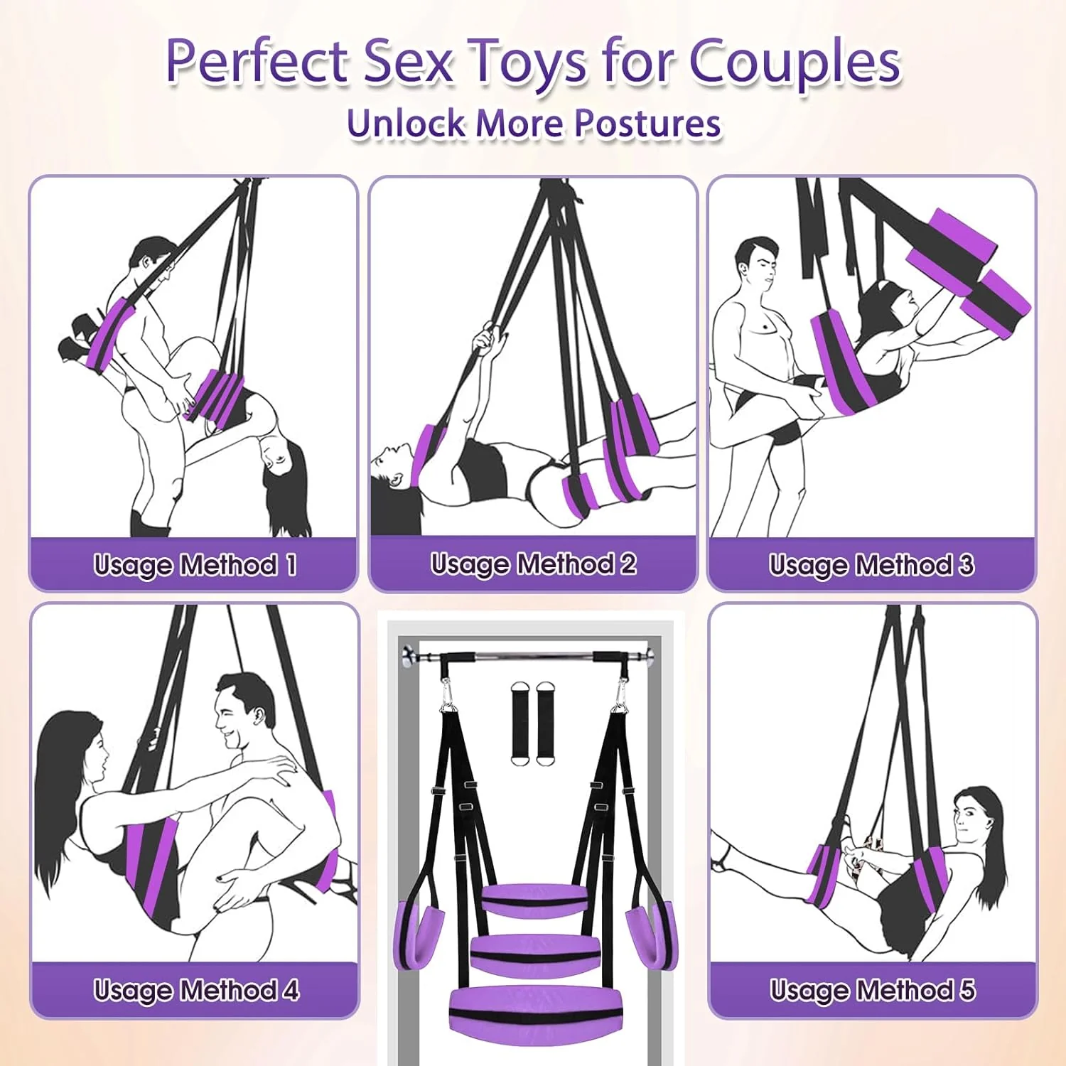 ComfortLift Adjustable Door Sex Swing 400lb - Image 4