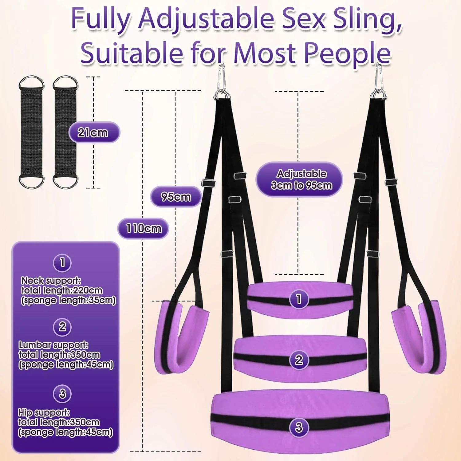 ComfortLift Adjustable Door Sex Swing 400lb - Image 7