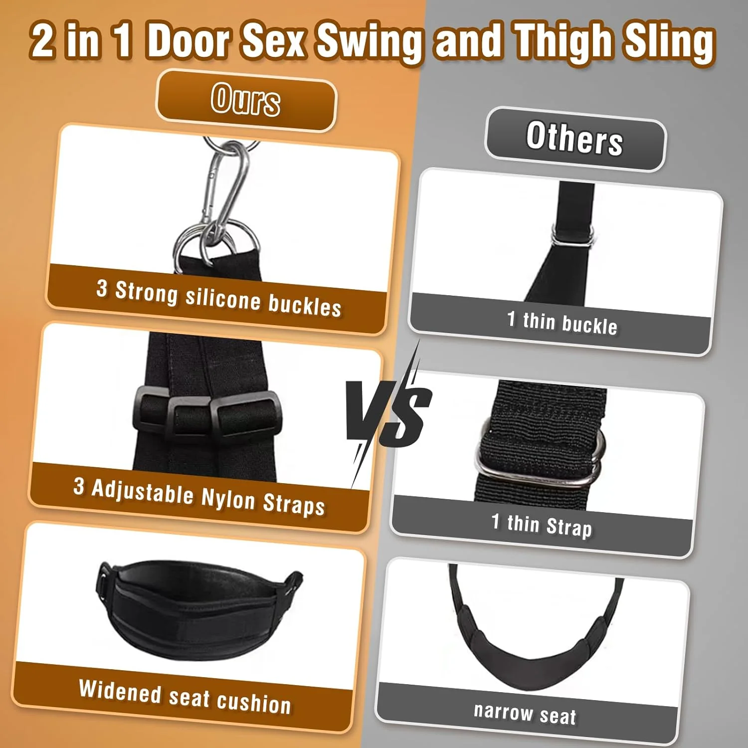 DualyX 2-in-1 Door Sex Swing & Thigh Sling - Image 5