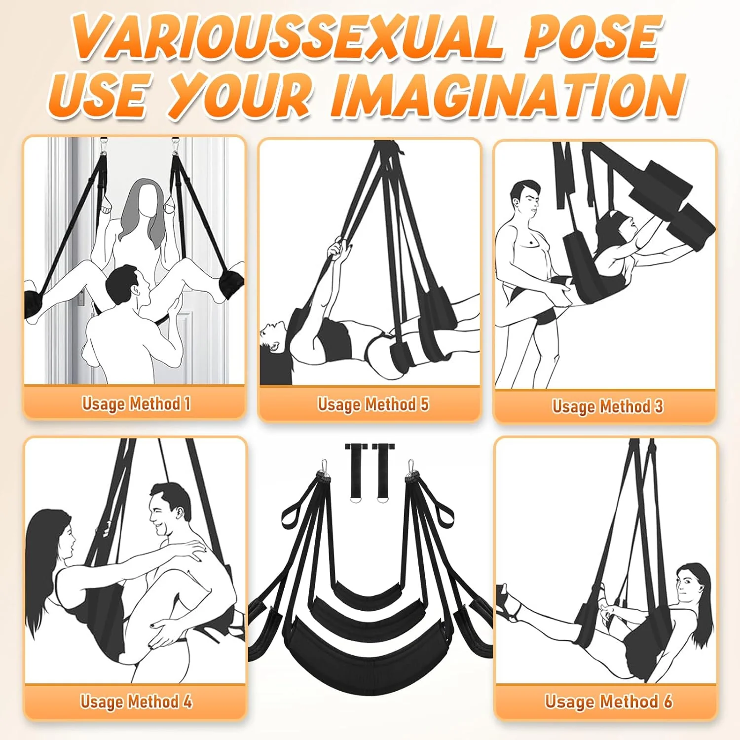 CloudLift Adjustable Door Sex Swing 350lb - Image 3