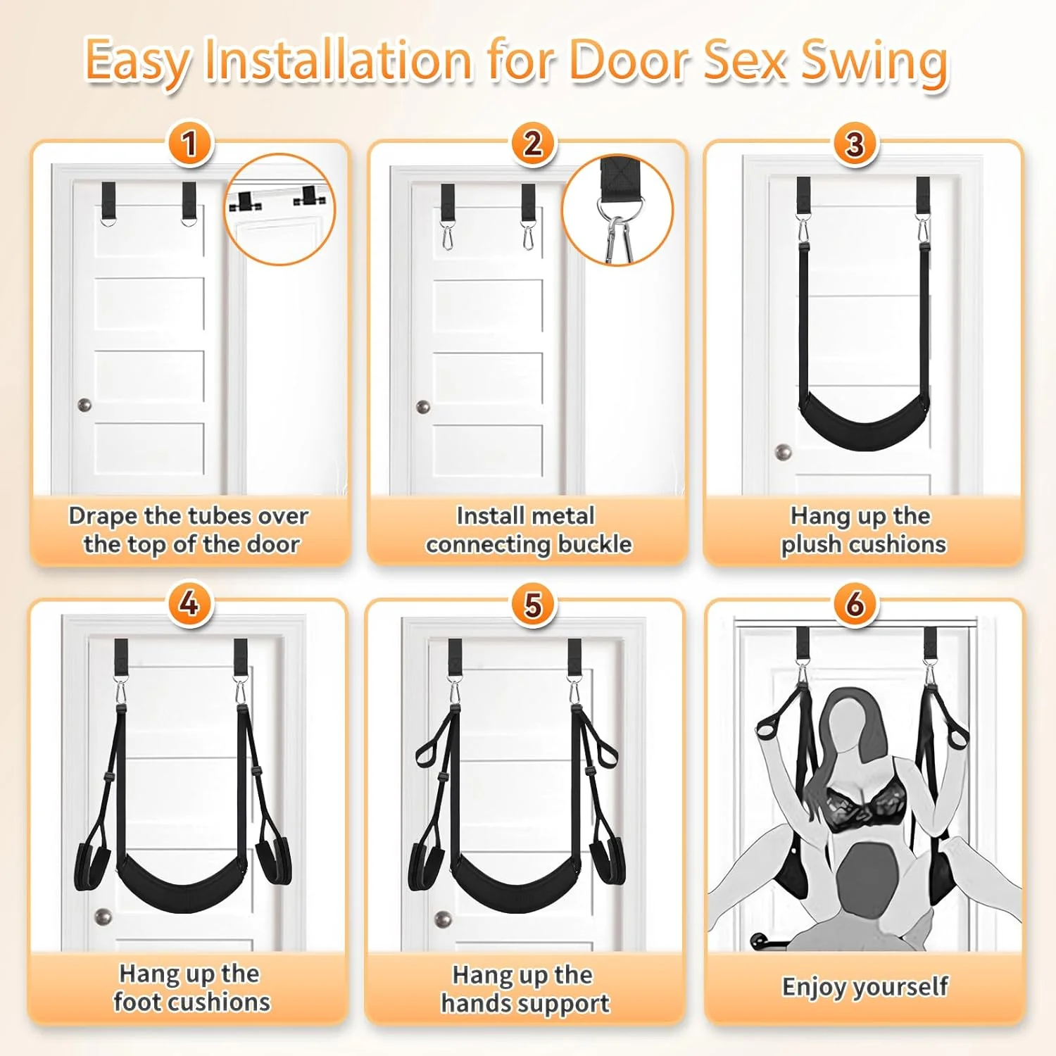 CloudLift Adjustable Door Sex Swing 350lb - Image 4