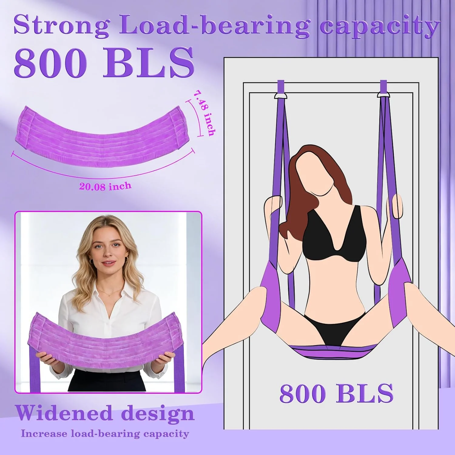 ComfortGrip Door Sex Swing with Cushions & Restraints - Image 3
