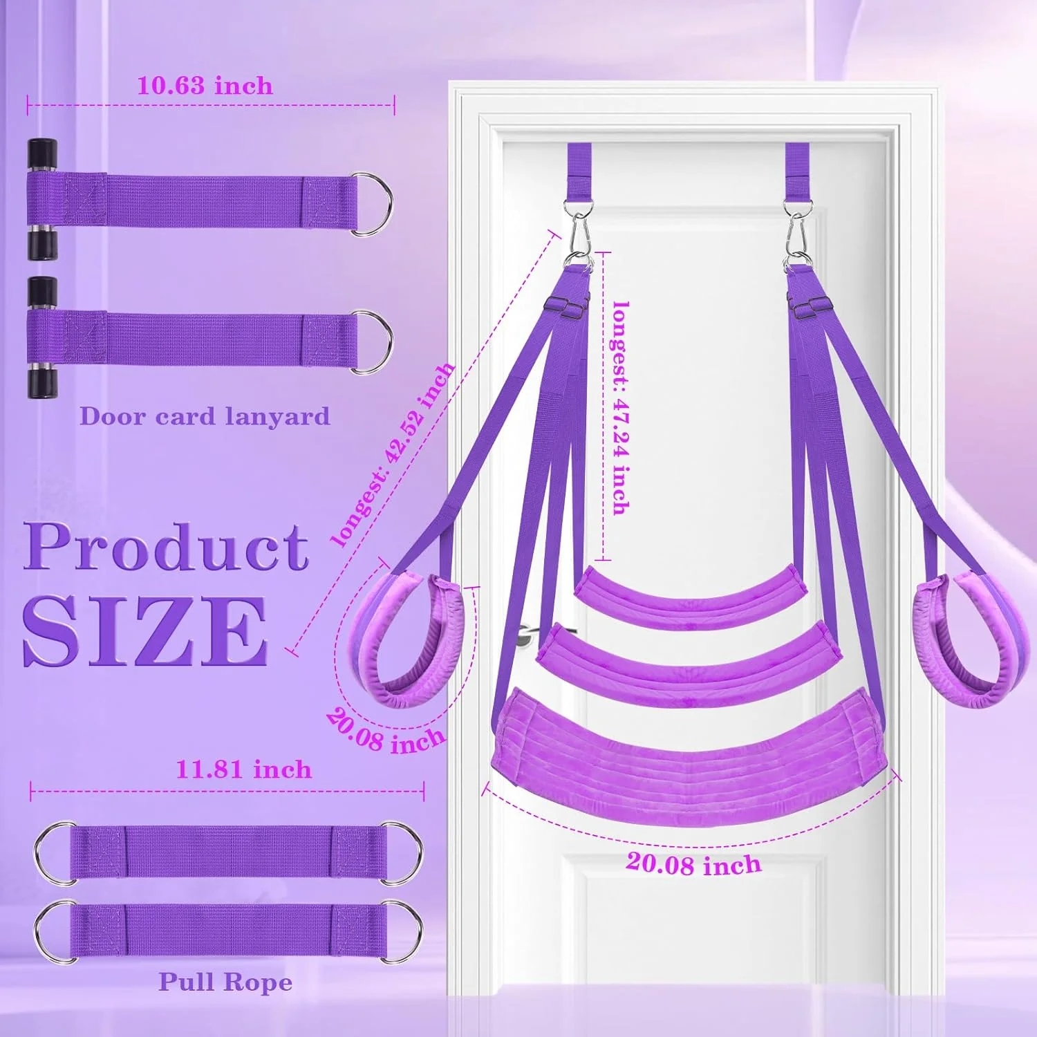 ComfortGrip Door Sex Swing with Cushions & Restraints - Image 5