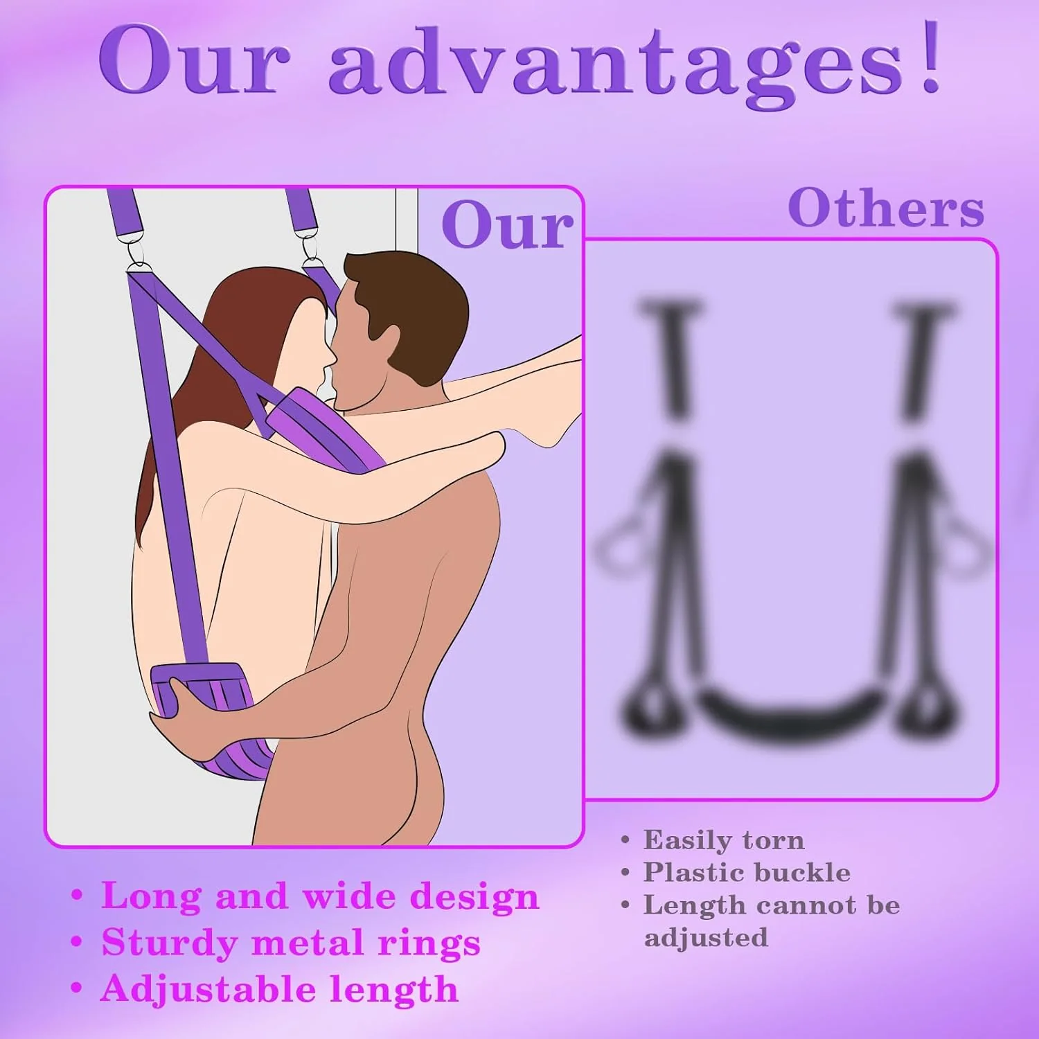 ComfortGrip Door Sex Swing with Cushions & Restraints - Image 8