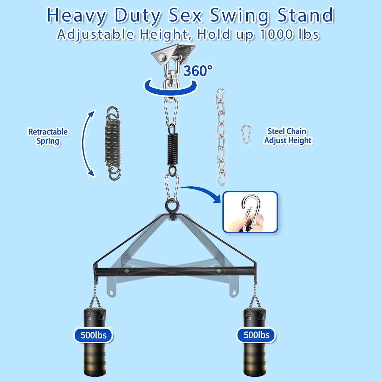 TitanOrbit 360° Ceiling Sex Swing 1000lb - Image 2