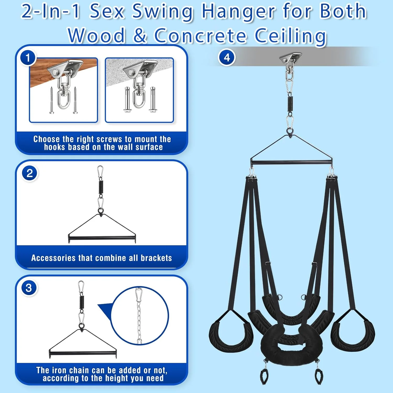 TitanOrbit 360° Ceiling Sex Swing 1000lb - Image 5