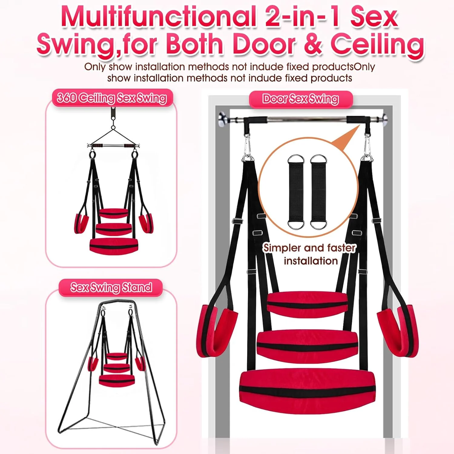 ScarletBond BDSM Sex Swing Adjustable - Image 2