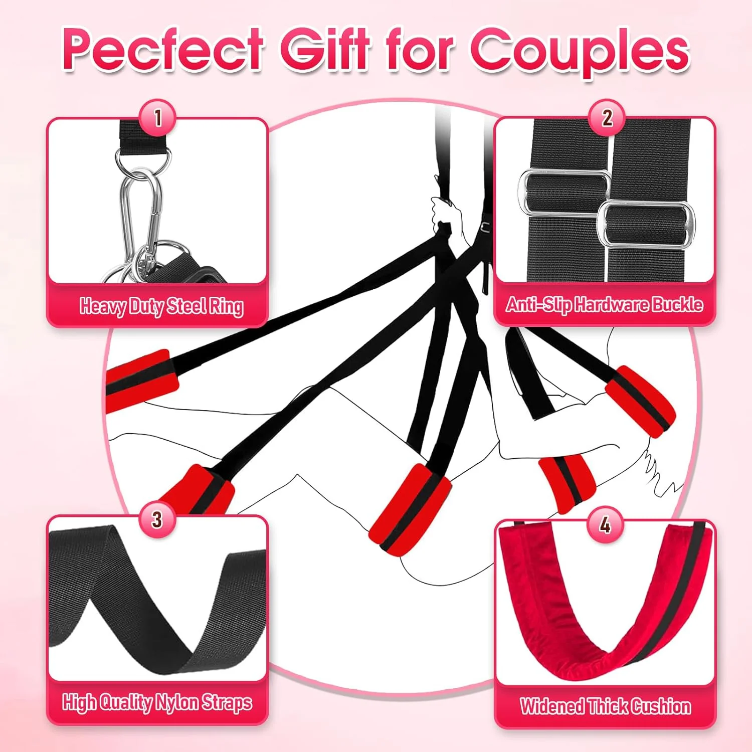ScarletBond BDSM Sex Swing Adjustable - Image 3