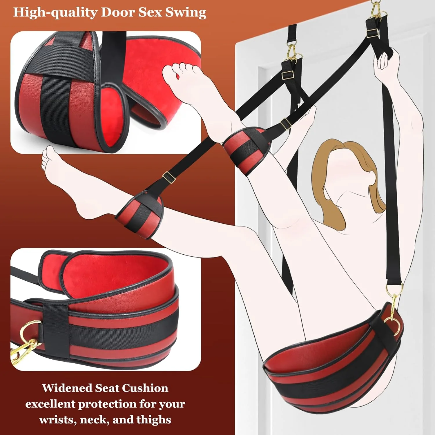 VelatriX 2-in-1 Door Sex Swing 500lb Adjustable - Image 5