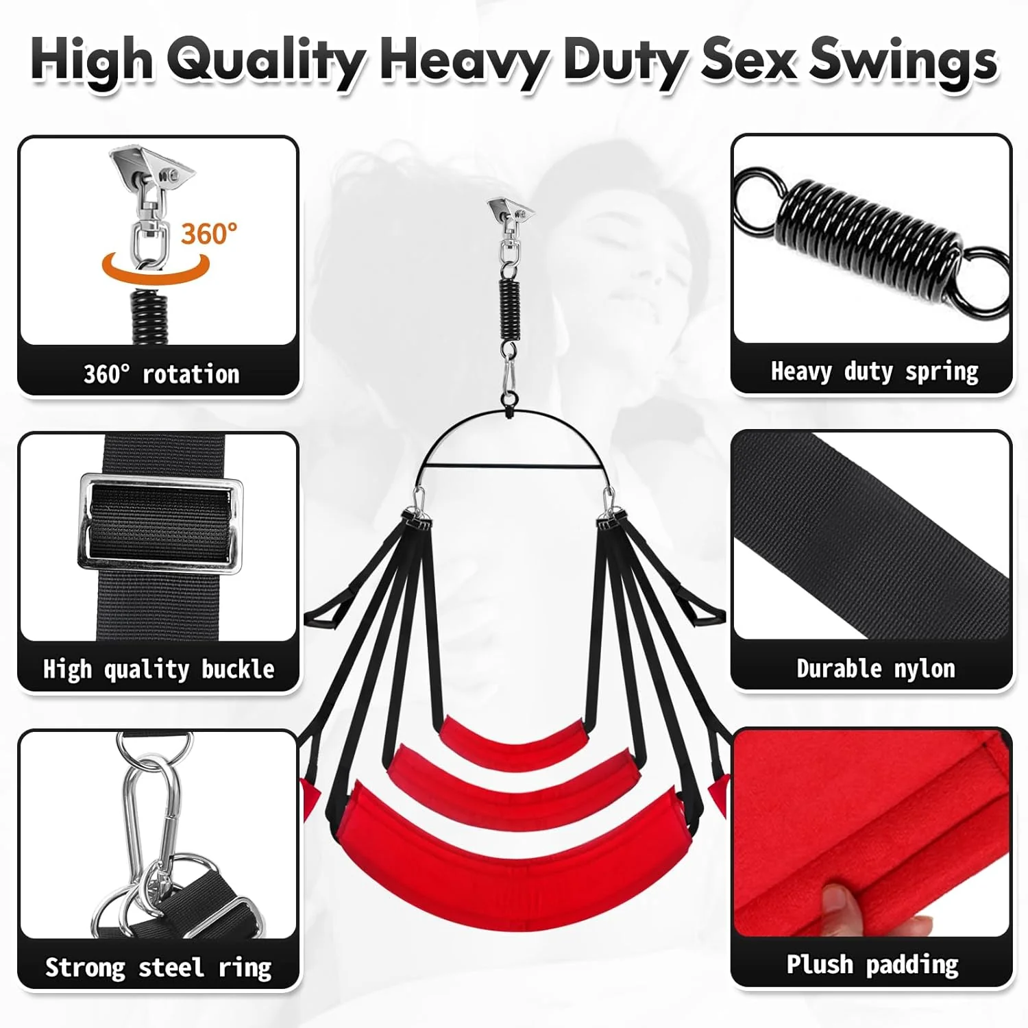 ScarletOrbit 2-in-1 360° Sex Swing - Image 3