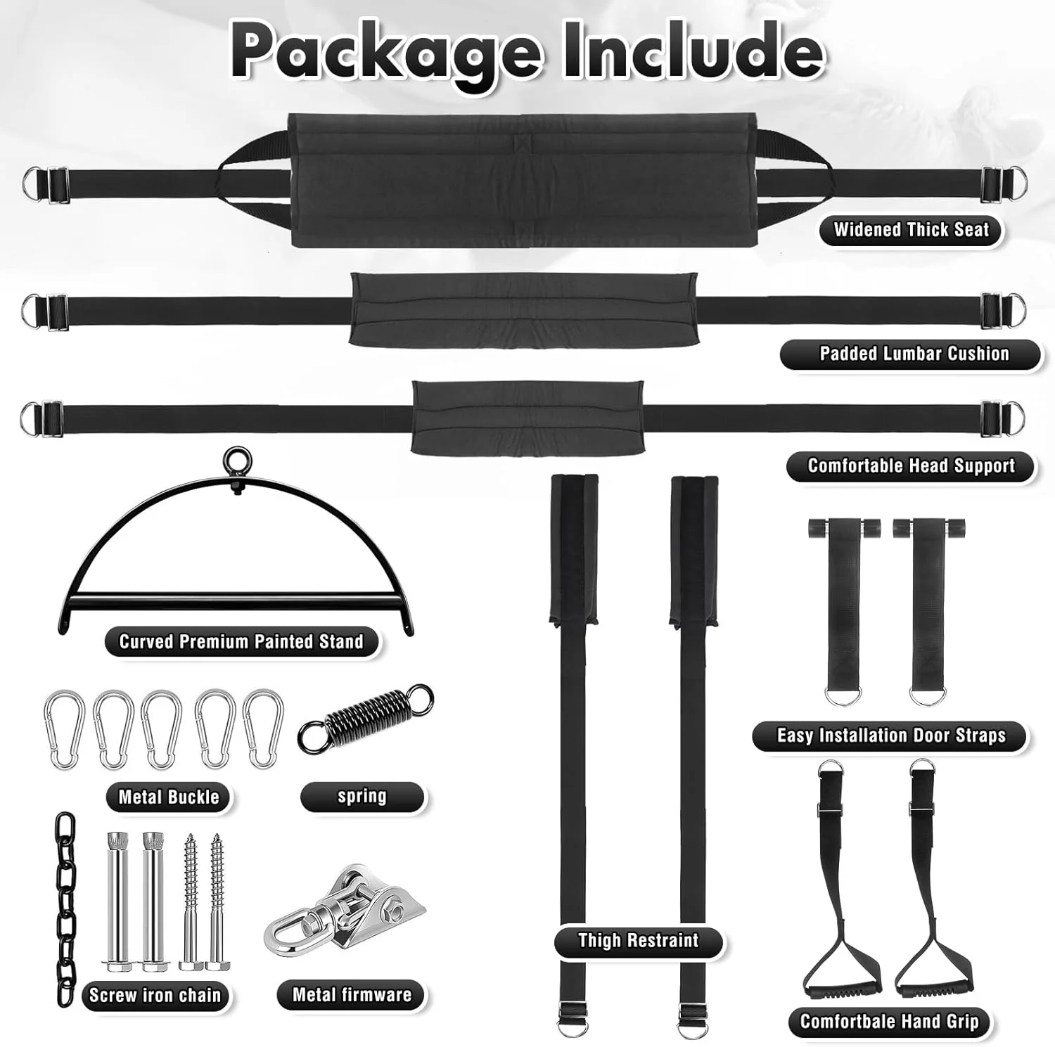 ShadowOrbit Black 360° Sex Swing Door & Ceiling - Image 4