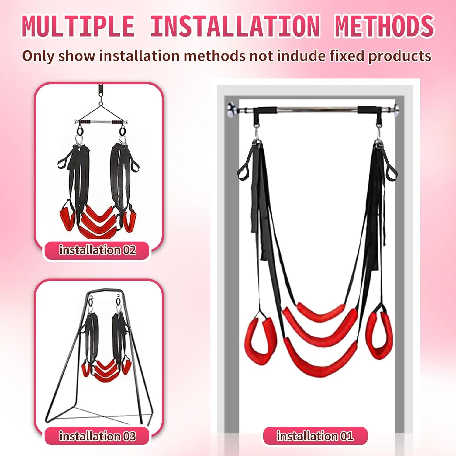 LunarisX Door Sex Swing Adjustable 300lb Support Harness - Image 3