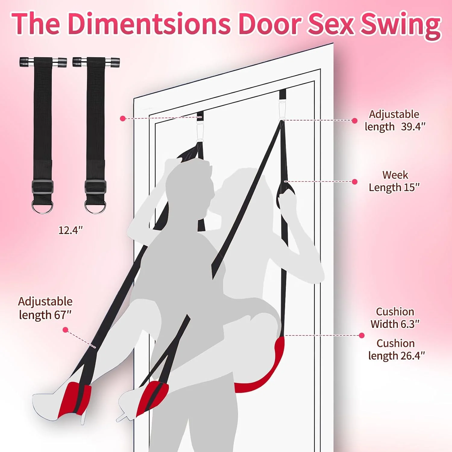 LunarisX Door Sex Swing Adjustable 300lb Support Harness - Image 5