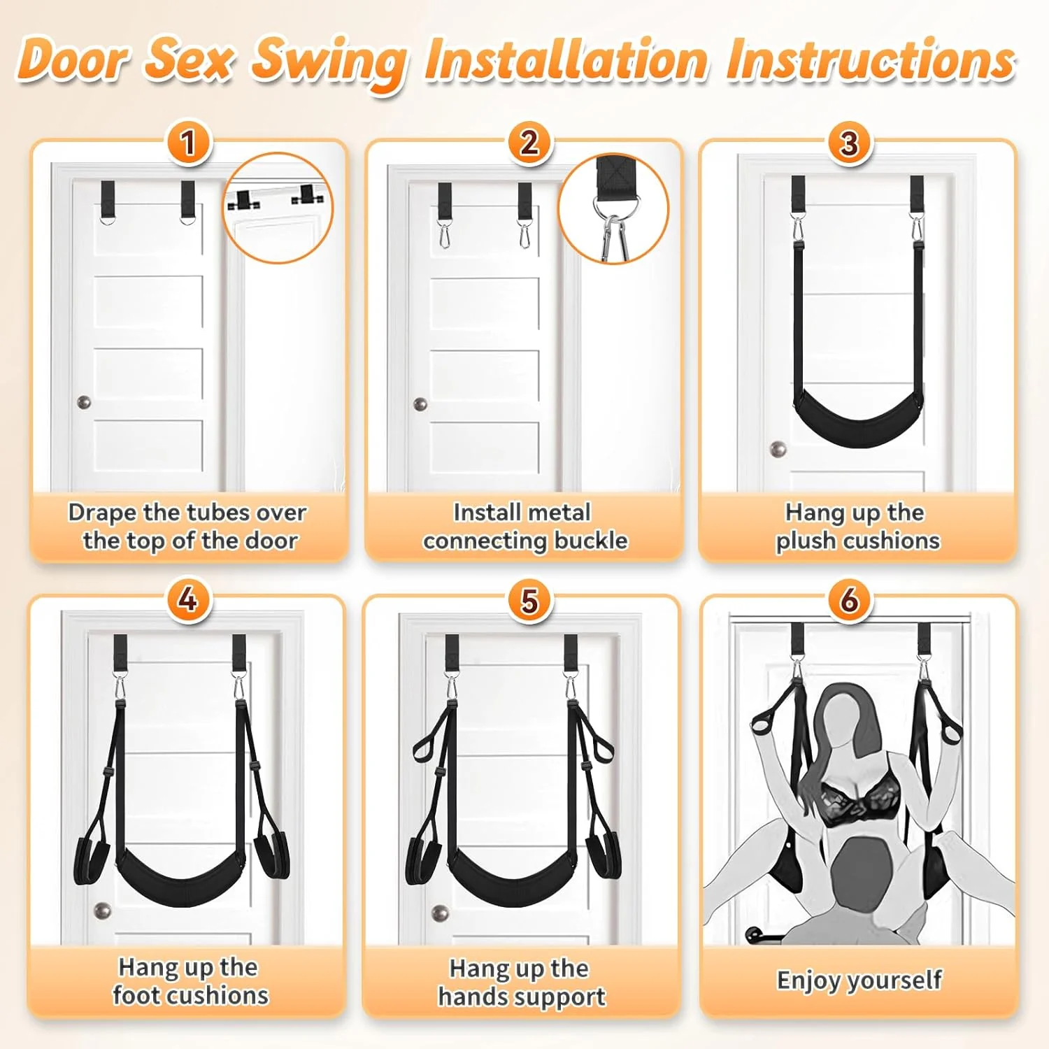 PlushBond BDSM Door Sex Swing Plush Cushions - Image 3