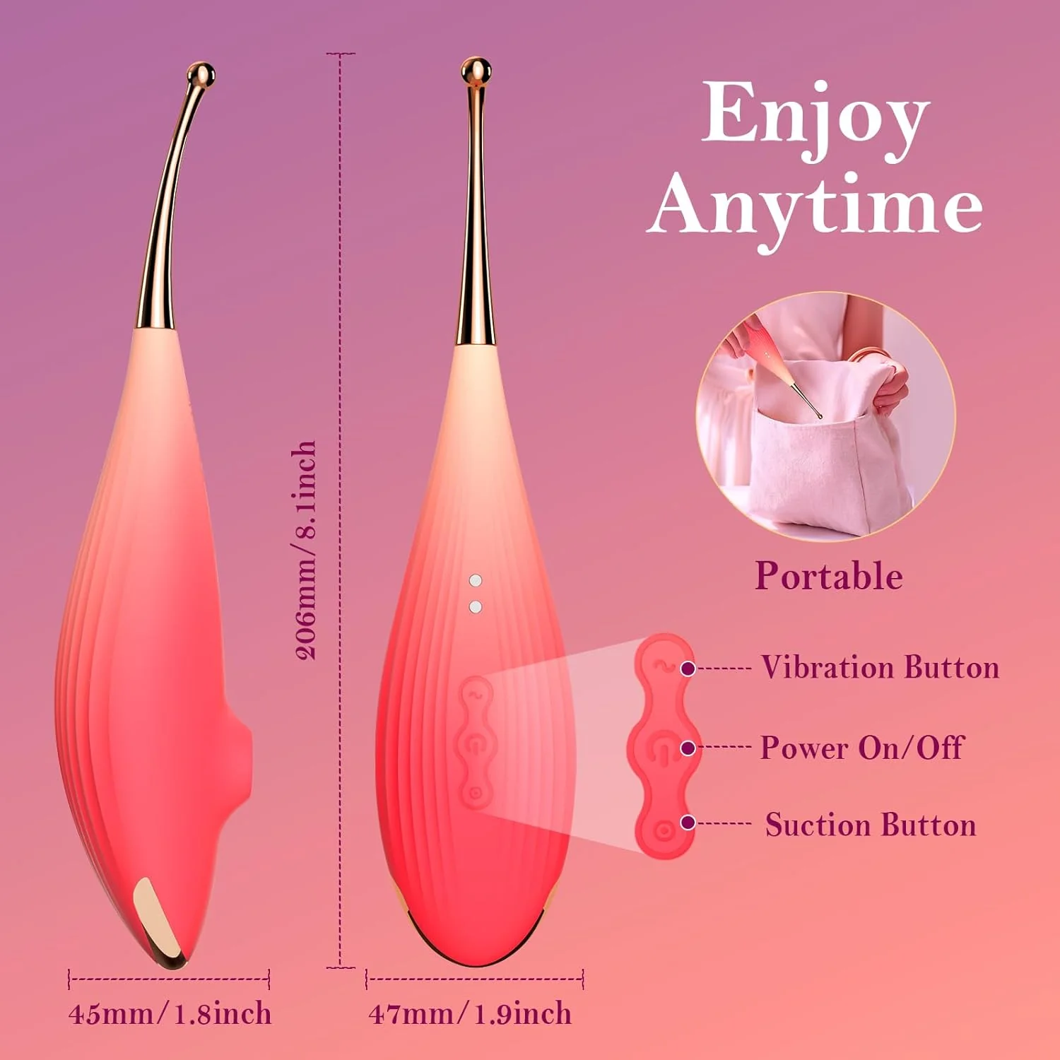 DualWave 2-in-1 Clit Sucker & G-Spot Vibrator Waterproof - Image 7