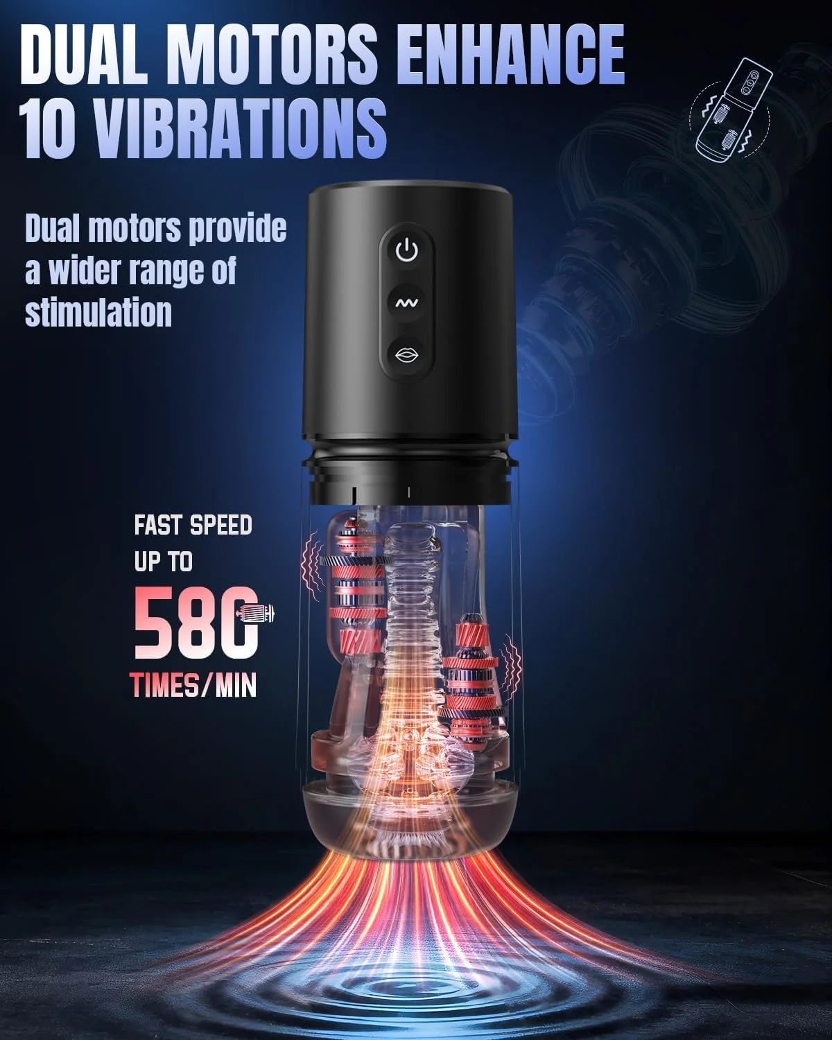 NeuroSync AI Sync Pocket Pussy 3 Sleeves Dual Motor Stroker - Image 4