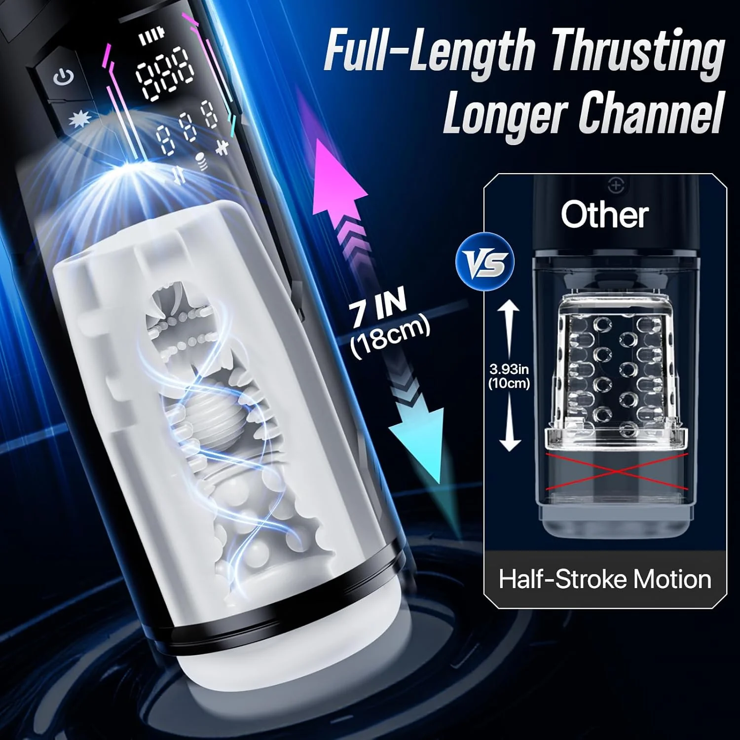 MaxionX AI Male Masturbator Thrust Suction LCD App - Image 4
