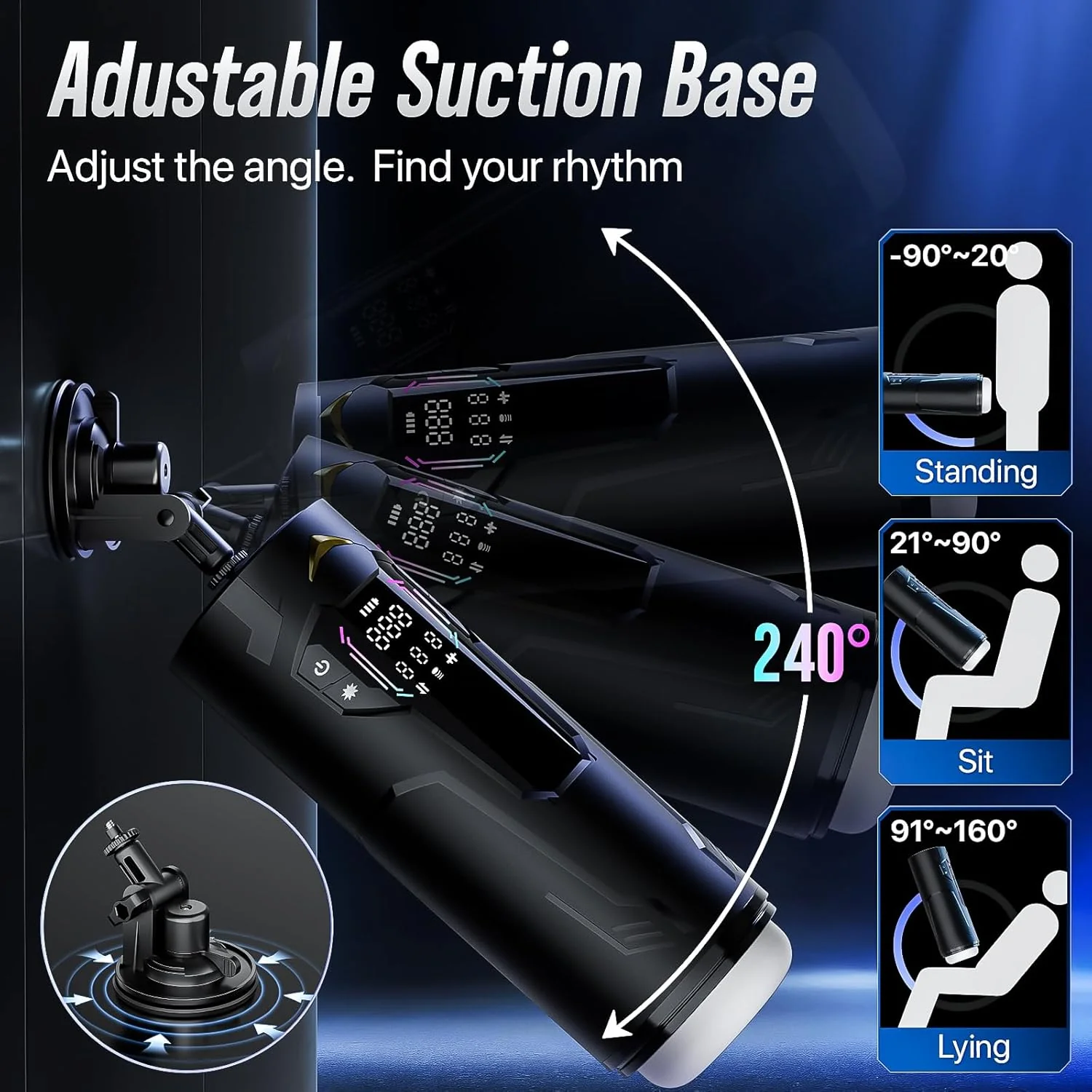 MaxionX AI Male Masturbator Thrust Suction LCD App - Image 6