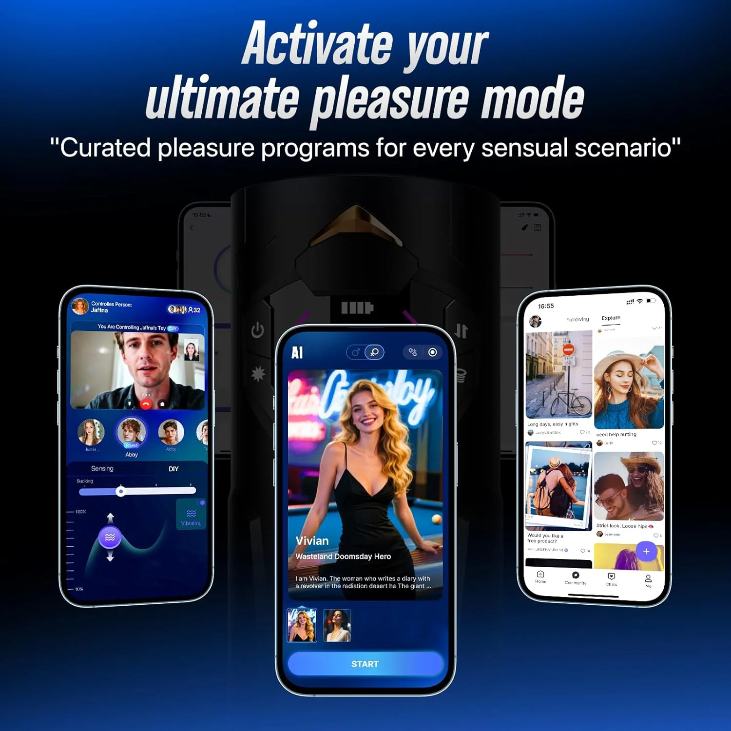 MaxionX AI Male Masturbator Thrust Suction LCD App - Image 8