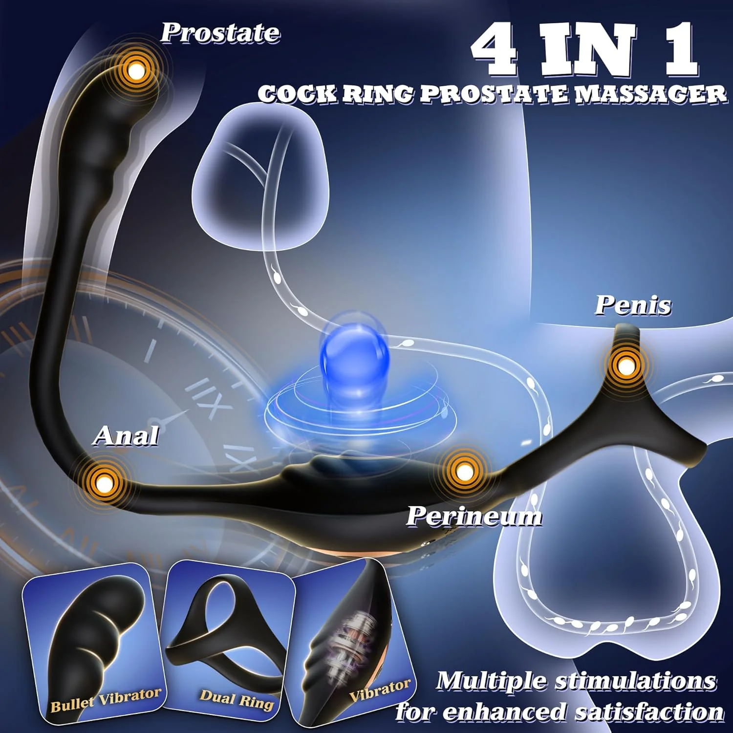 CorePulse Remote Prostate Massager Cock Ring 10 Vibrations - Image 2