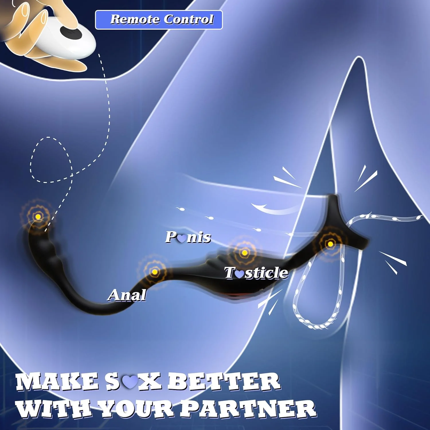 CorePulse Remote Prostate Massager Cock Ring 10 Vibrations - Image 5