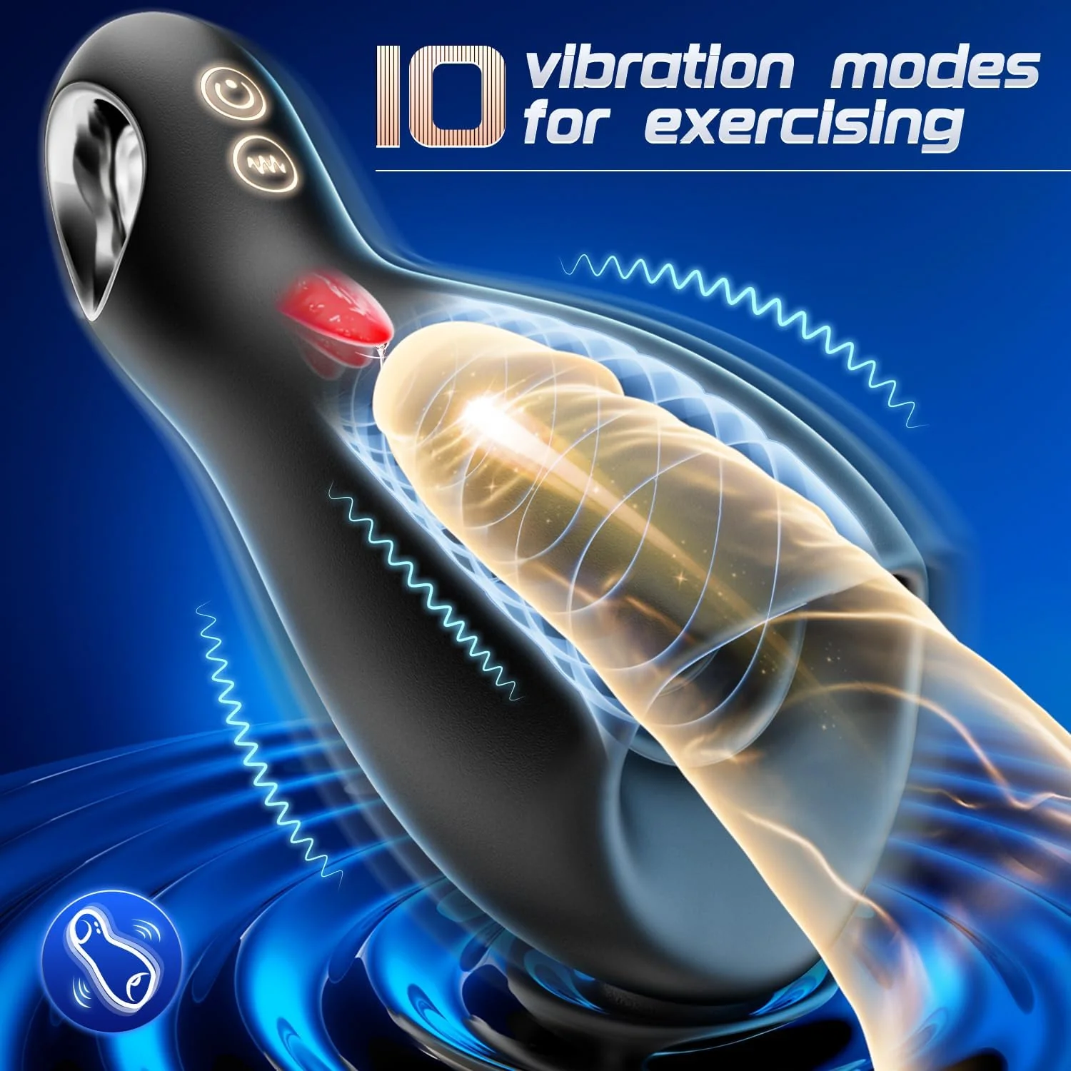 LickPulse Tongue Vibrator Male Masturbator 10 Modes - Image 3