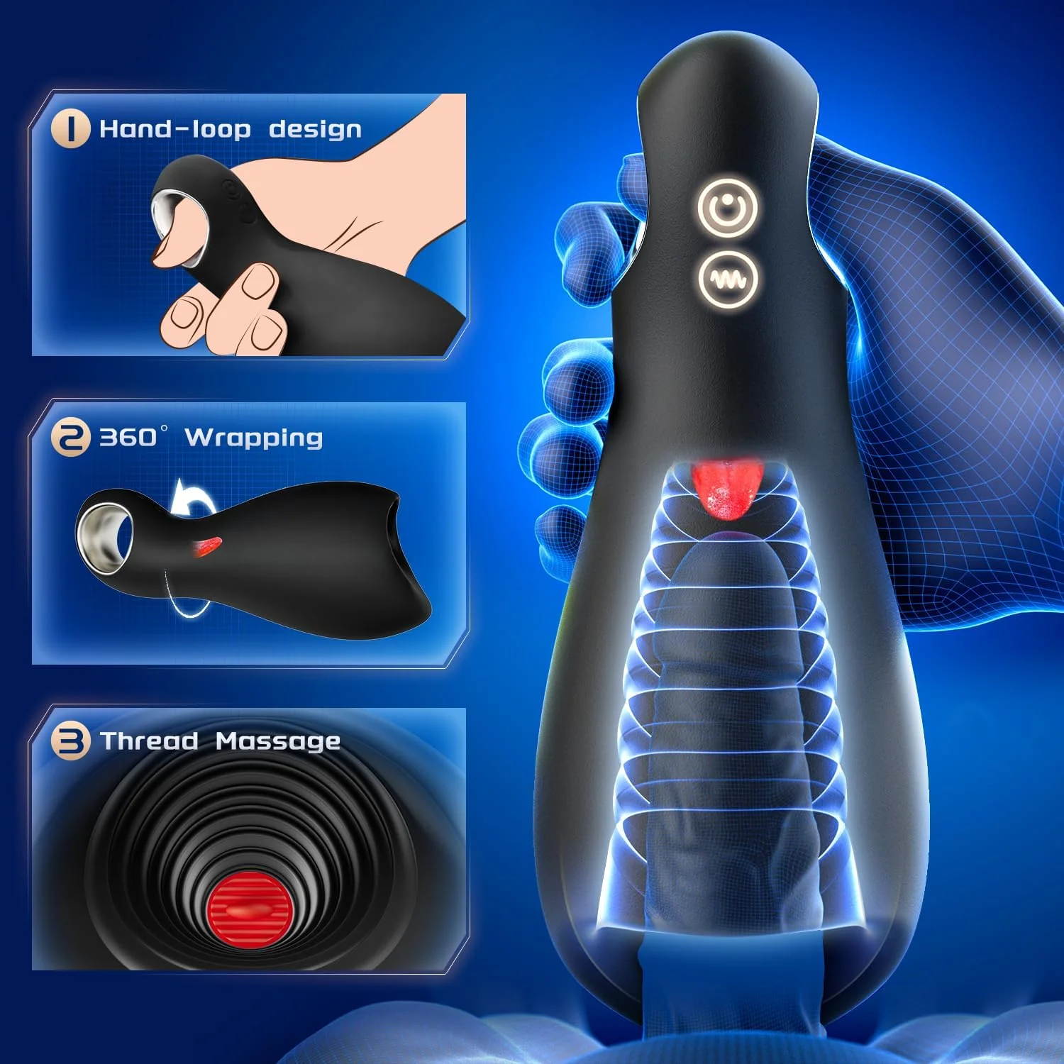 LickPulse Tongue Vibrator Male Masturbator 10 Modes - Image 4
