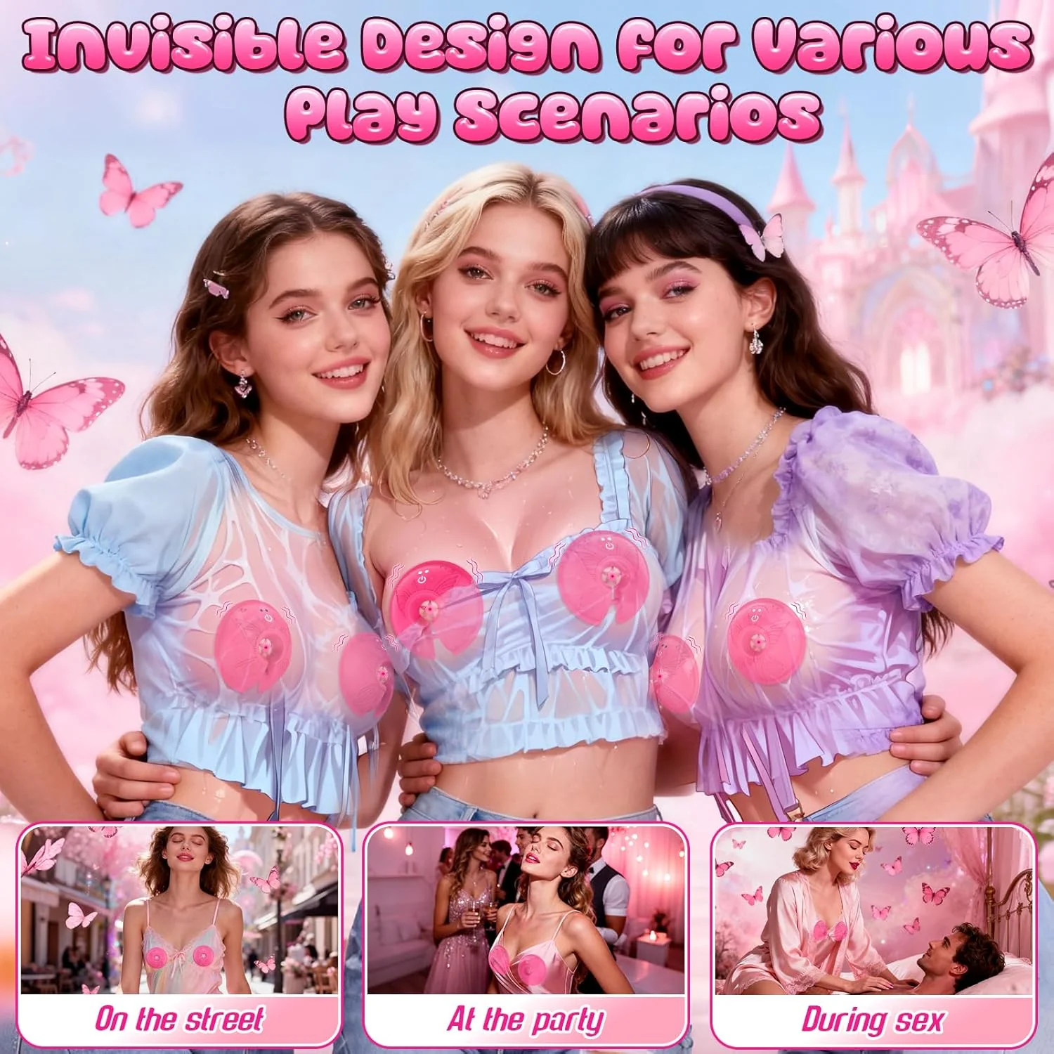 OrbitSyncX App-Control Nipple Ring Vibrators 9 Modes - Image 4