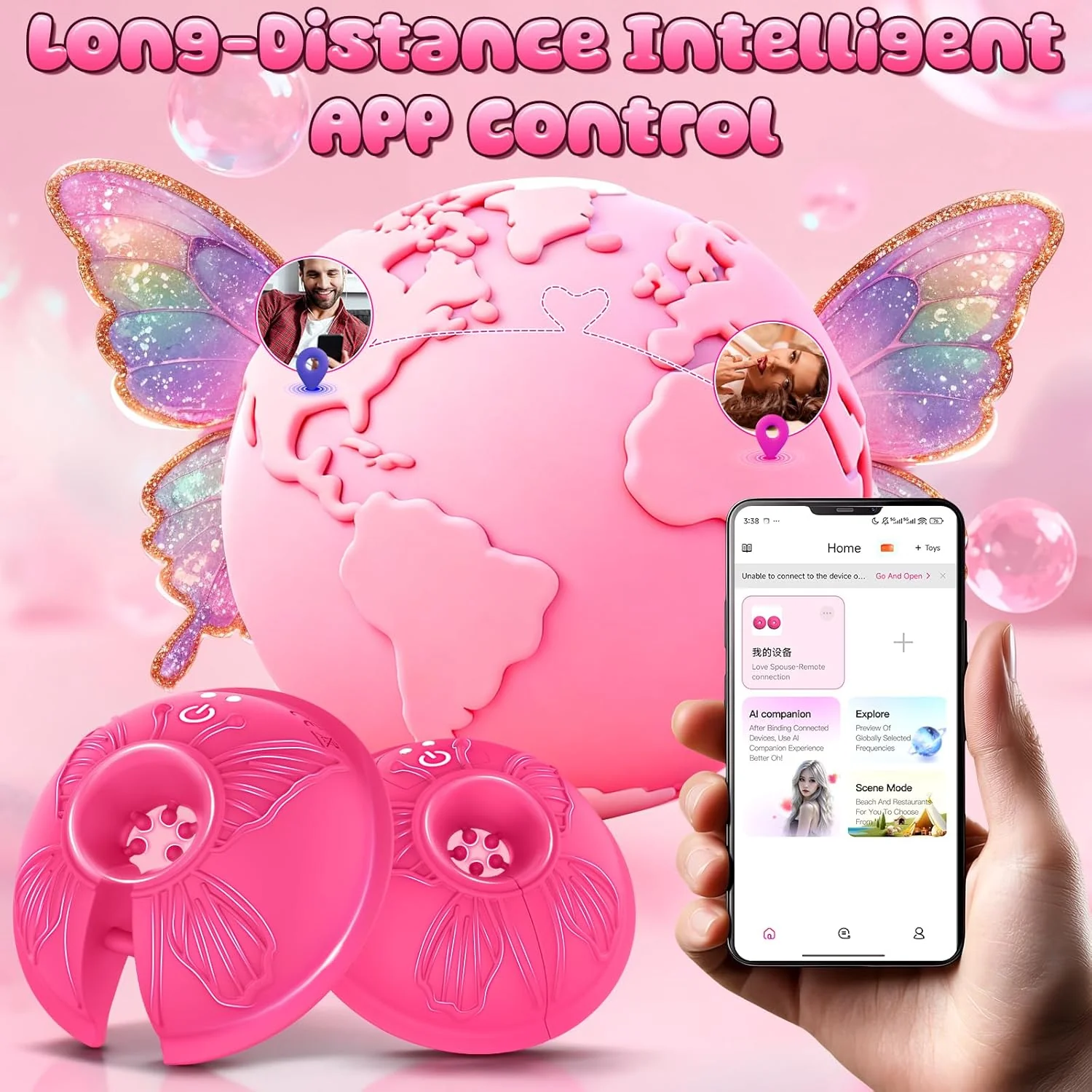 OrbitSyncX App-Control Nipple Ring Vibrators 9 Modes - Image 5