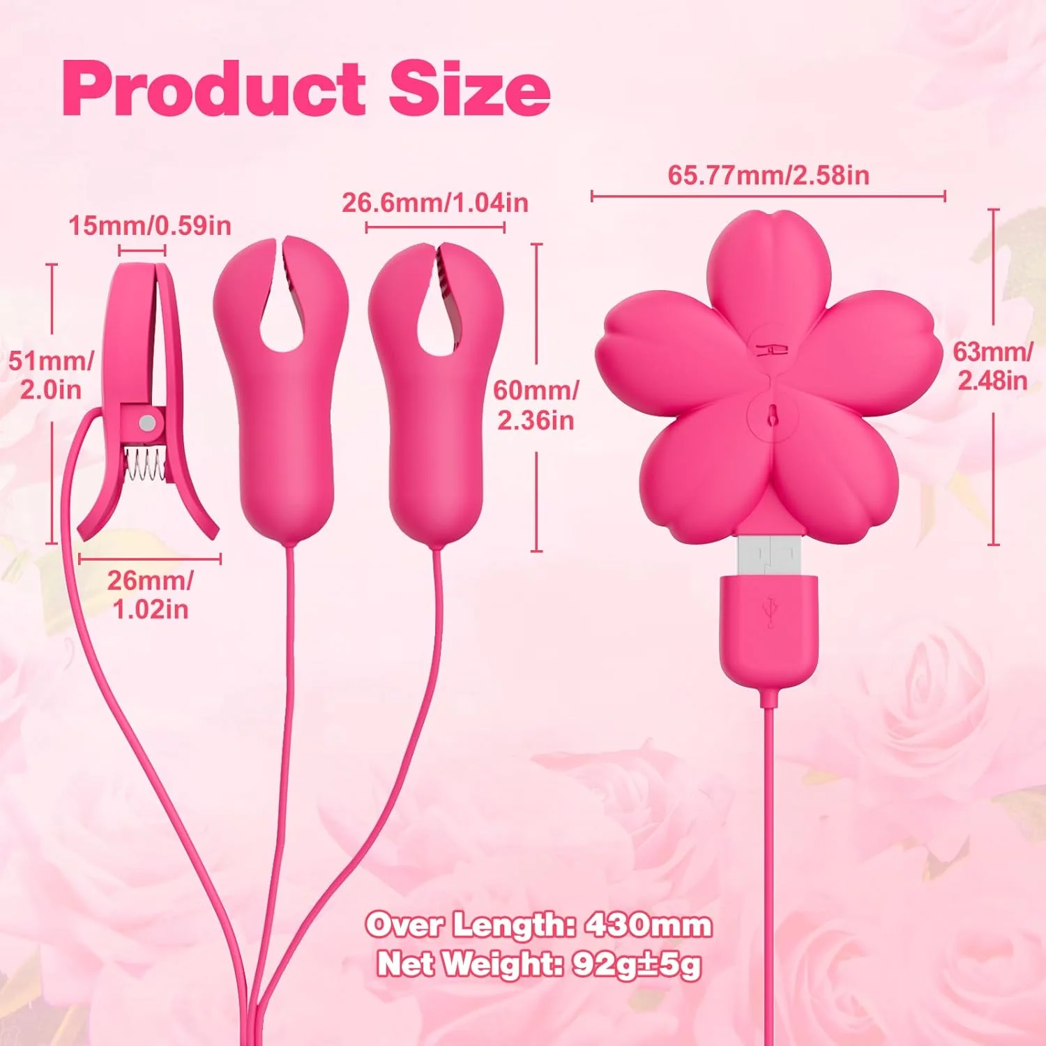 DualClamp Vibrating Nipple & Clitoral Clamps 9 Modes - Image 6