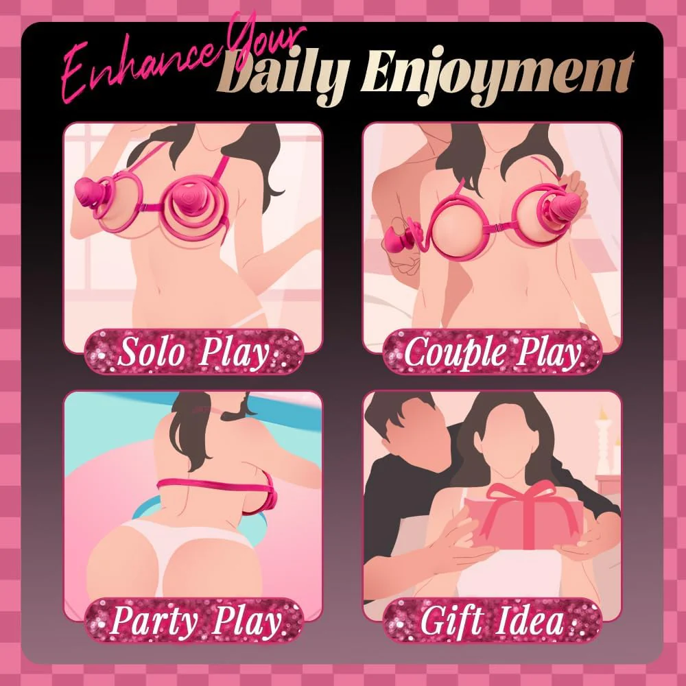 HaloWear 6-in-1 Wearable Nipple Vibrator Bra App Control - Image 5