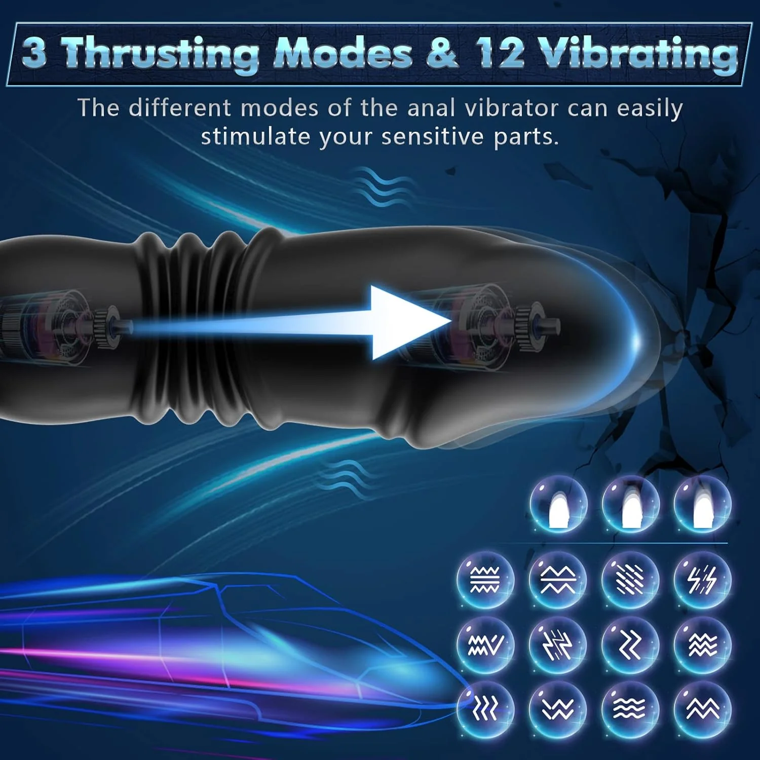 EnduroThrust App Control Thrusting Prostate Massager Cock Ring - Image 3