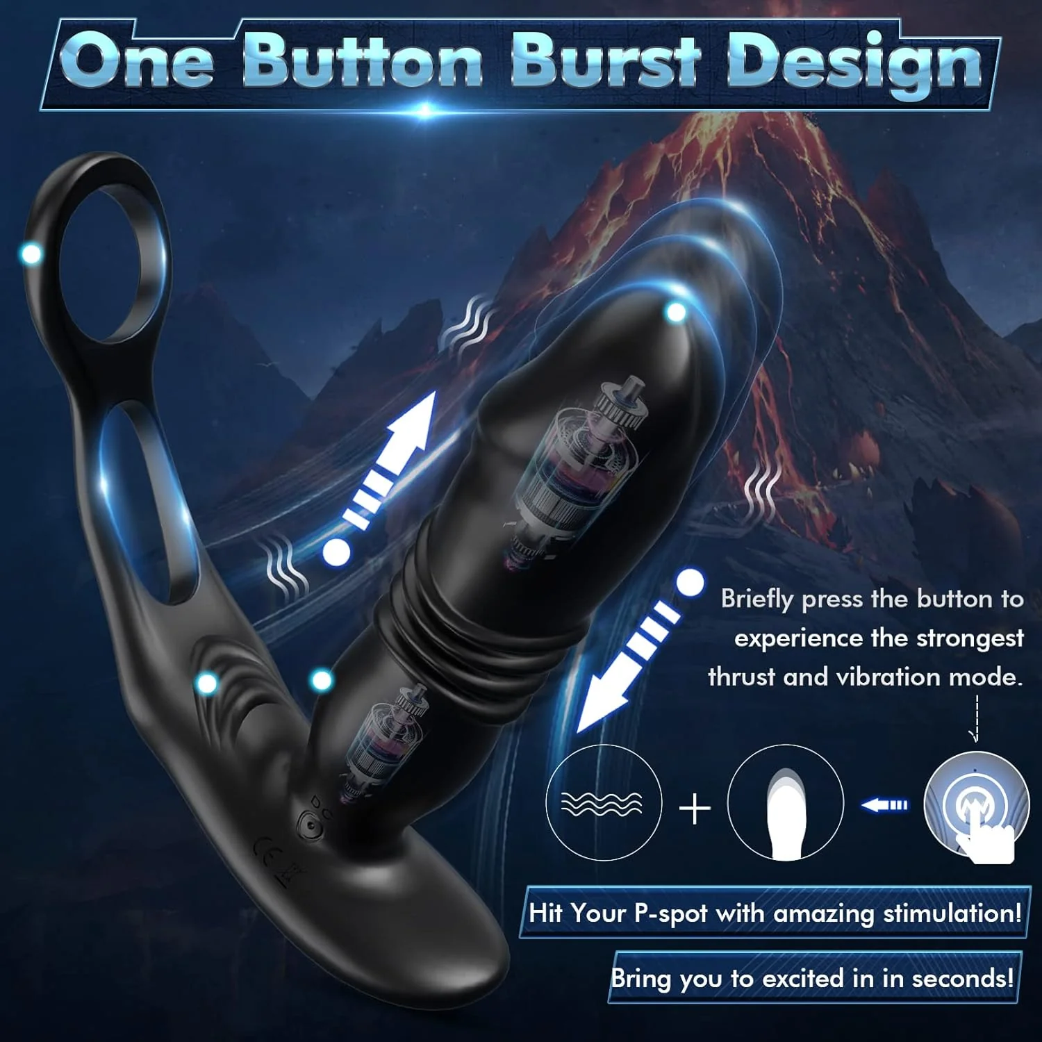EnduroThrust App Control Thrusting Prostate Massager Cock Ring - Image 4
