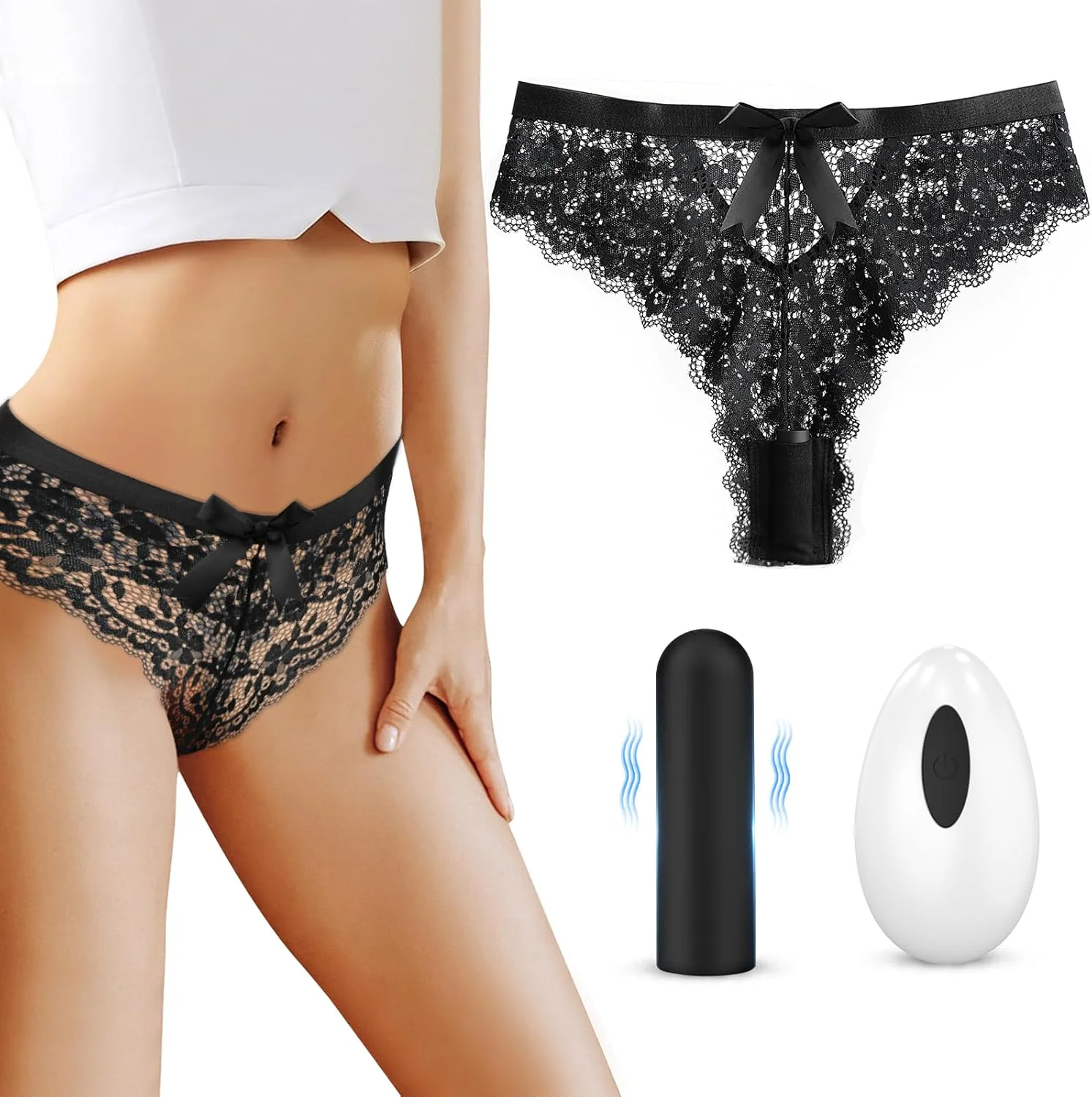 LaceWhisper Lace Remote Panty Vibrator 10 Modes