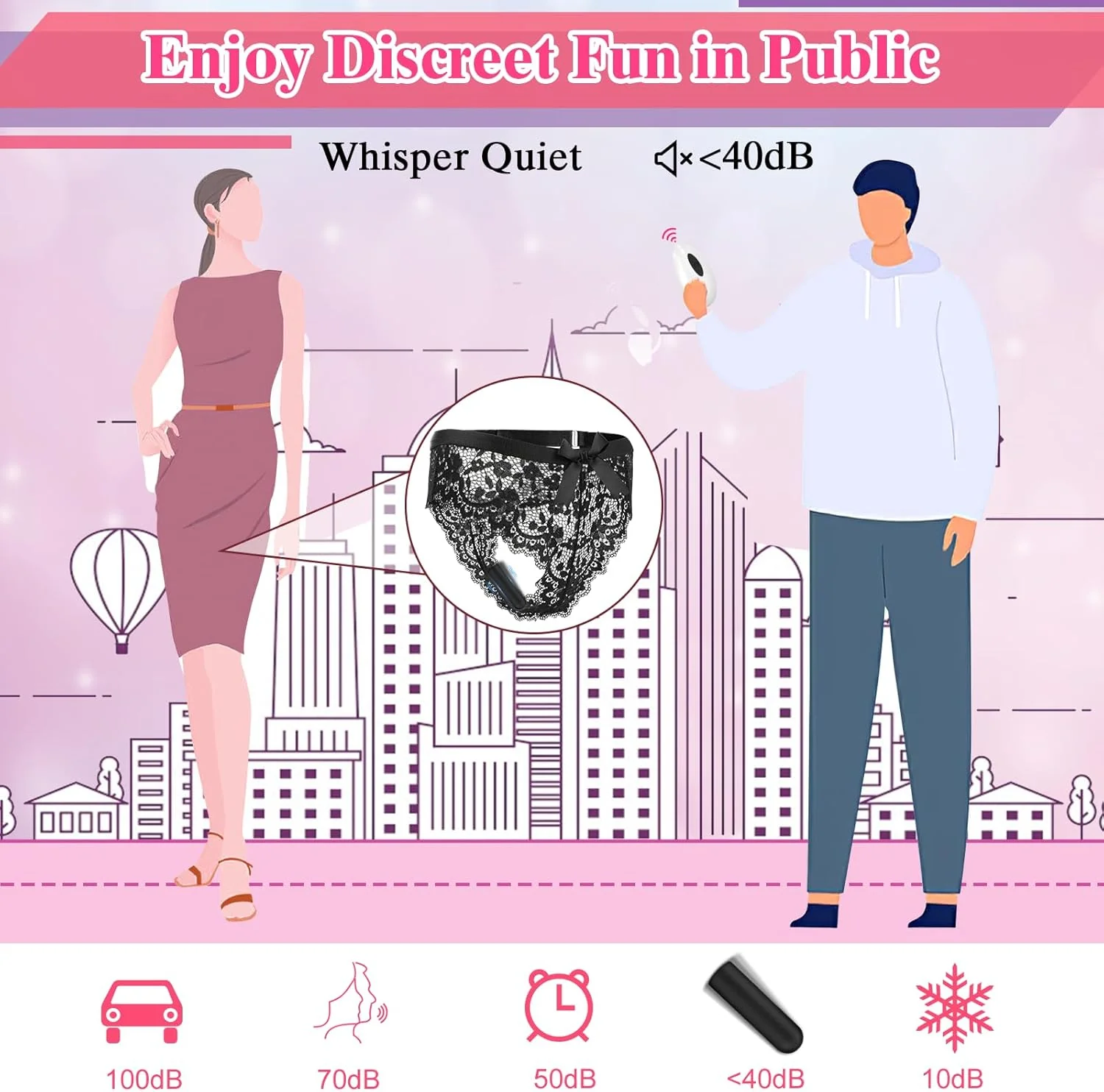 LaceWhisper Lace Remote Panty Vibrator 10 Modes - Image 3
