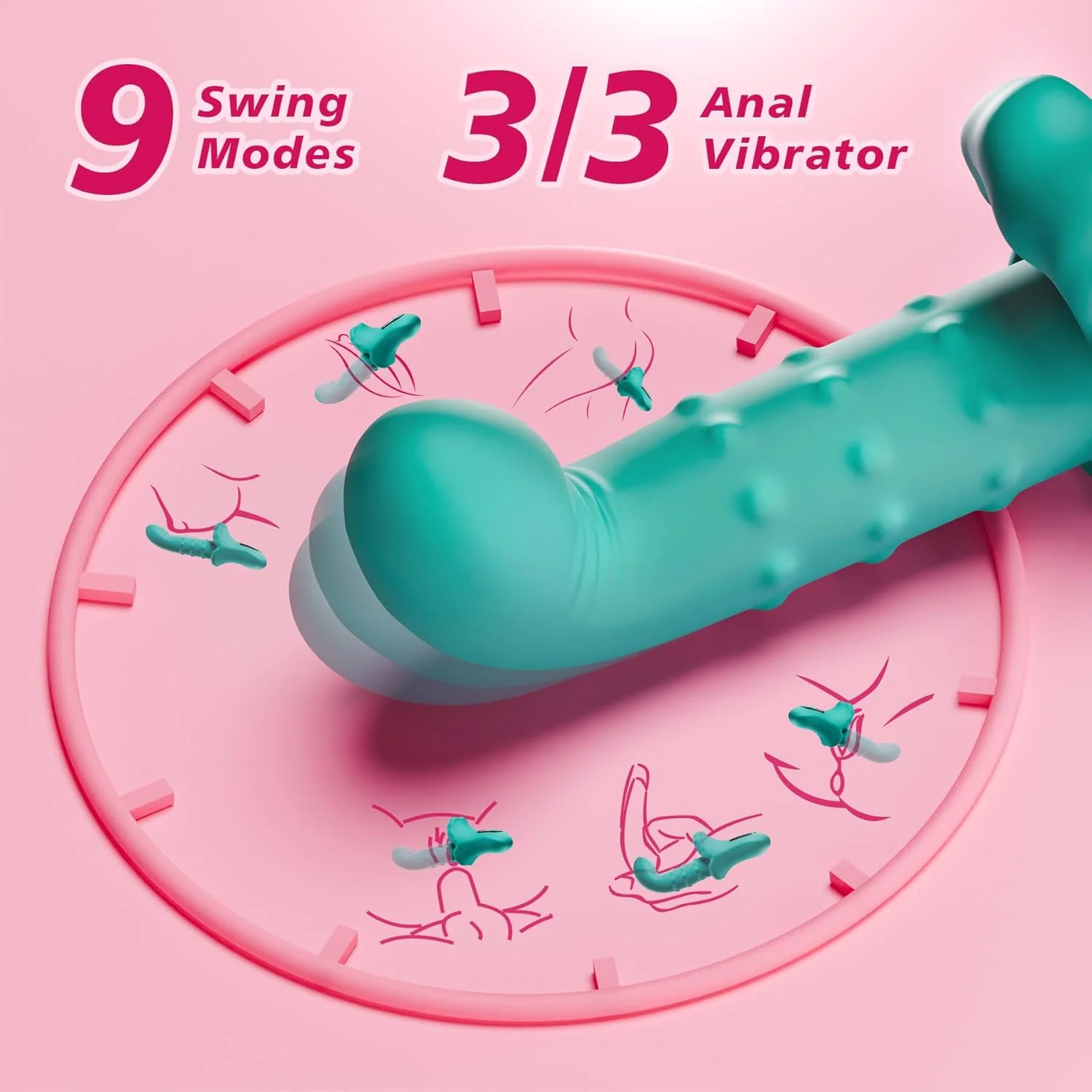 RosePulse Thrusting Vibrator Machine 9×9 Modes - Image 4