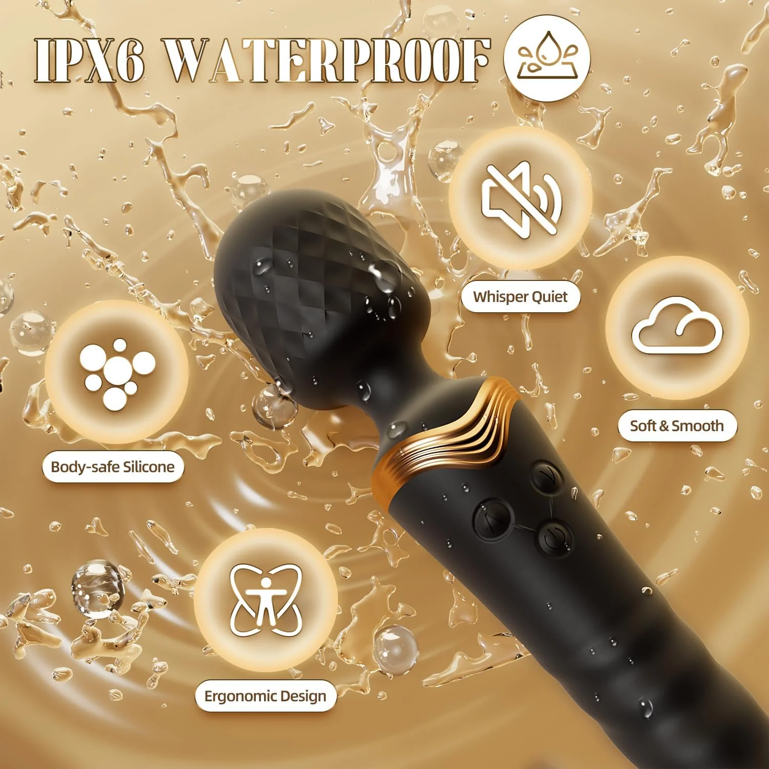 TwinPulse Dual Wand Vibrator 9 Modes Rechargeable Waterproof - Image 3